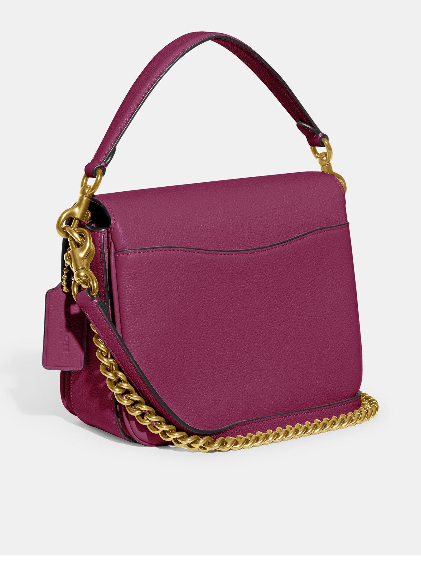 Polished Pebbled Leather Cassie Crossbody 19 B4 deep Plum