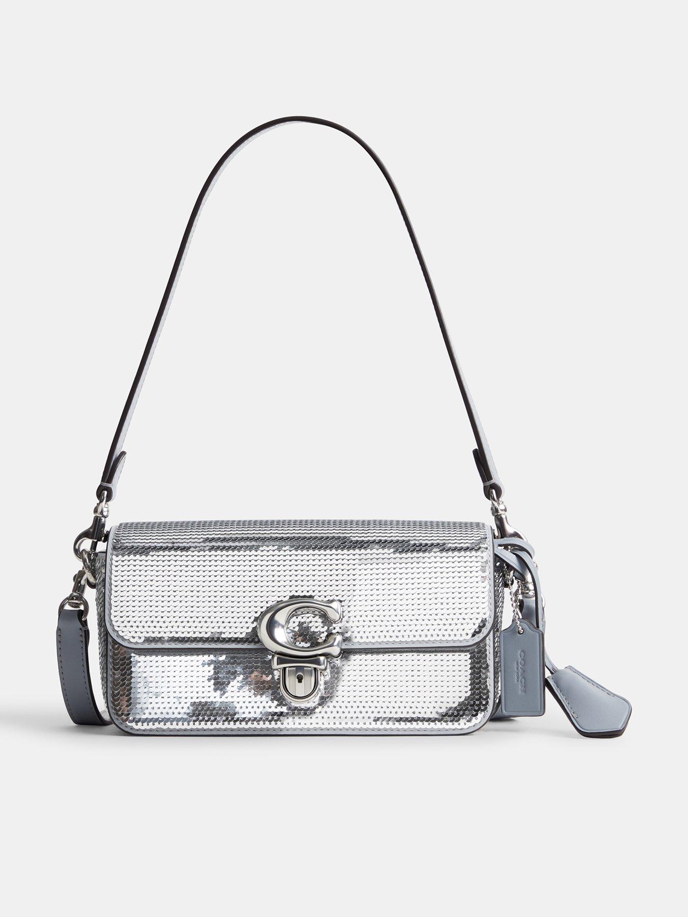 Silver on sale coach bag