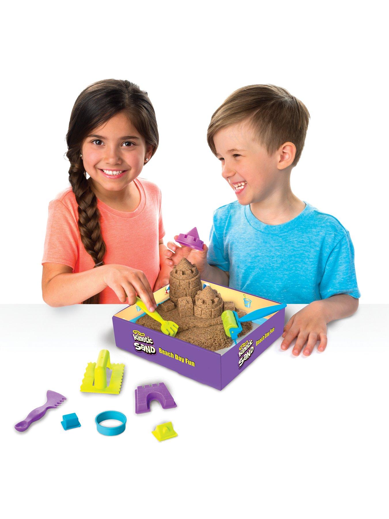 Kinetic Sand Beach Sand 3lbs | Mess-Free Sensory Play for Kids 3+