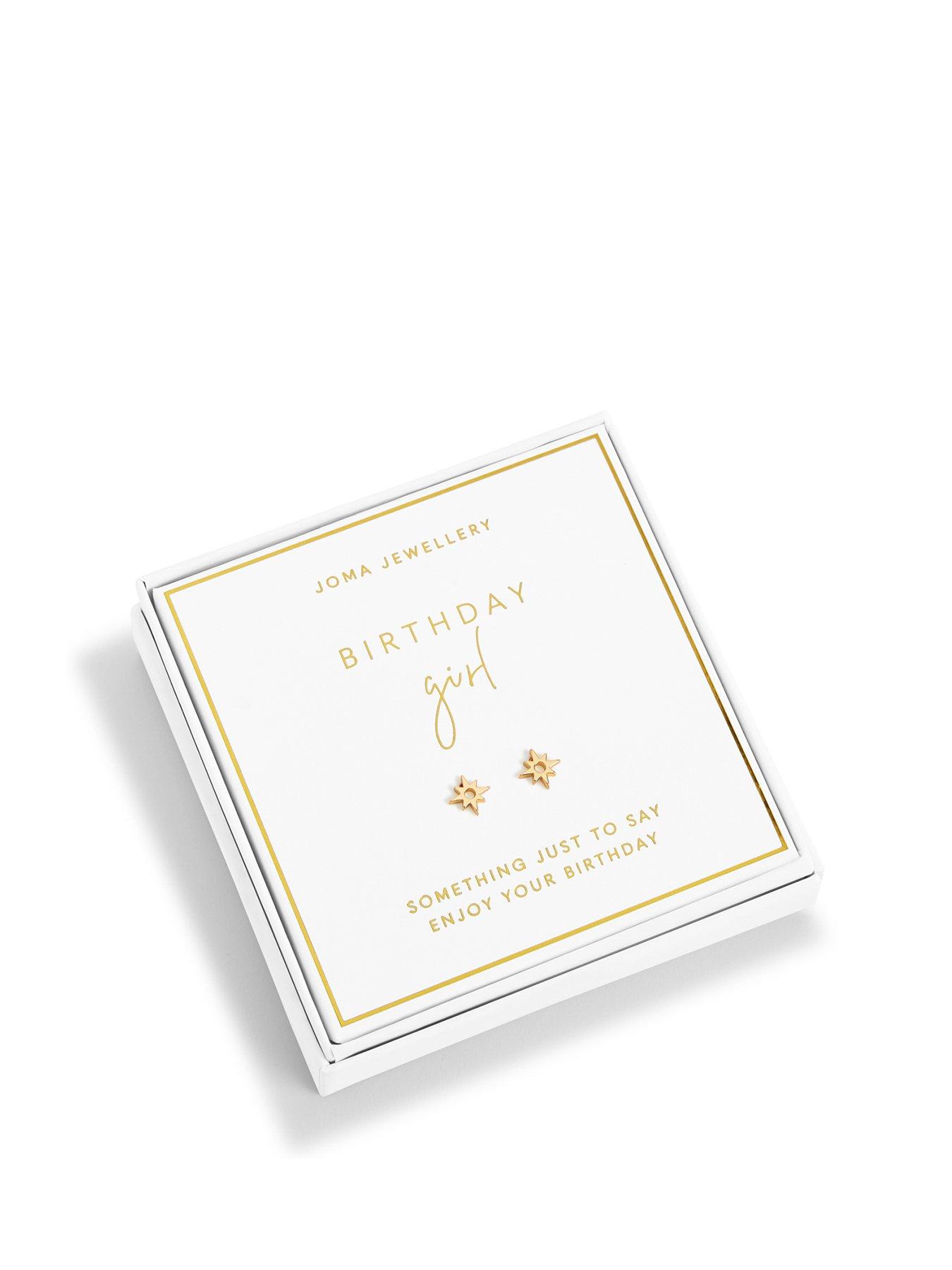 Product photograph of Joma Jewellery Beautifully Boxed Earrings Birthday Girl from very.co.uk