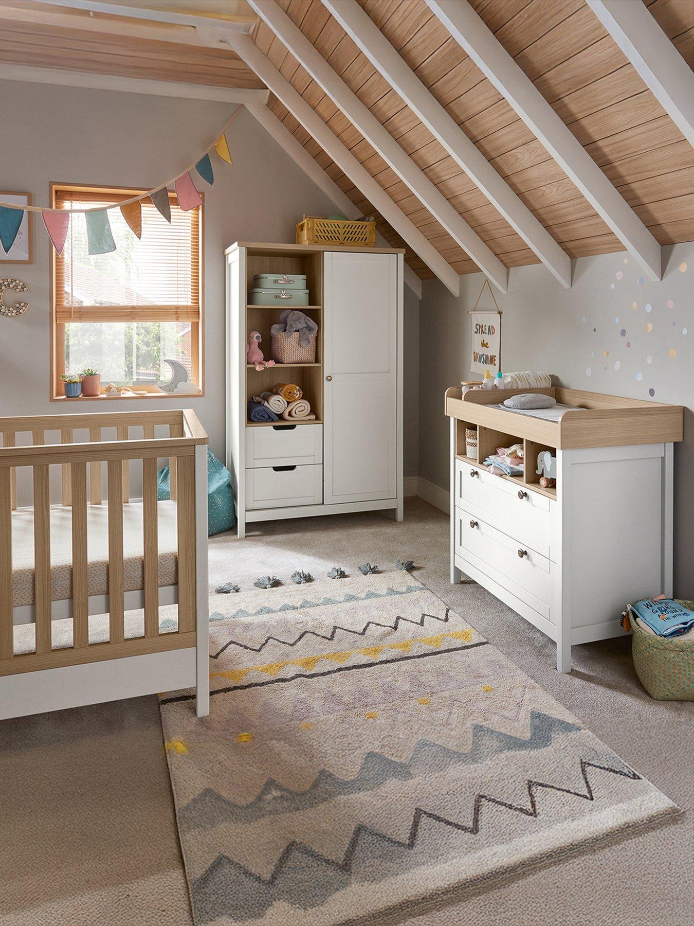 Image 1 of 7 of Mamas & Papas Harwell 3 Piece Furniture Range - White/Natural