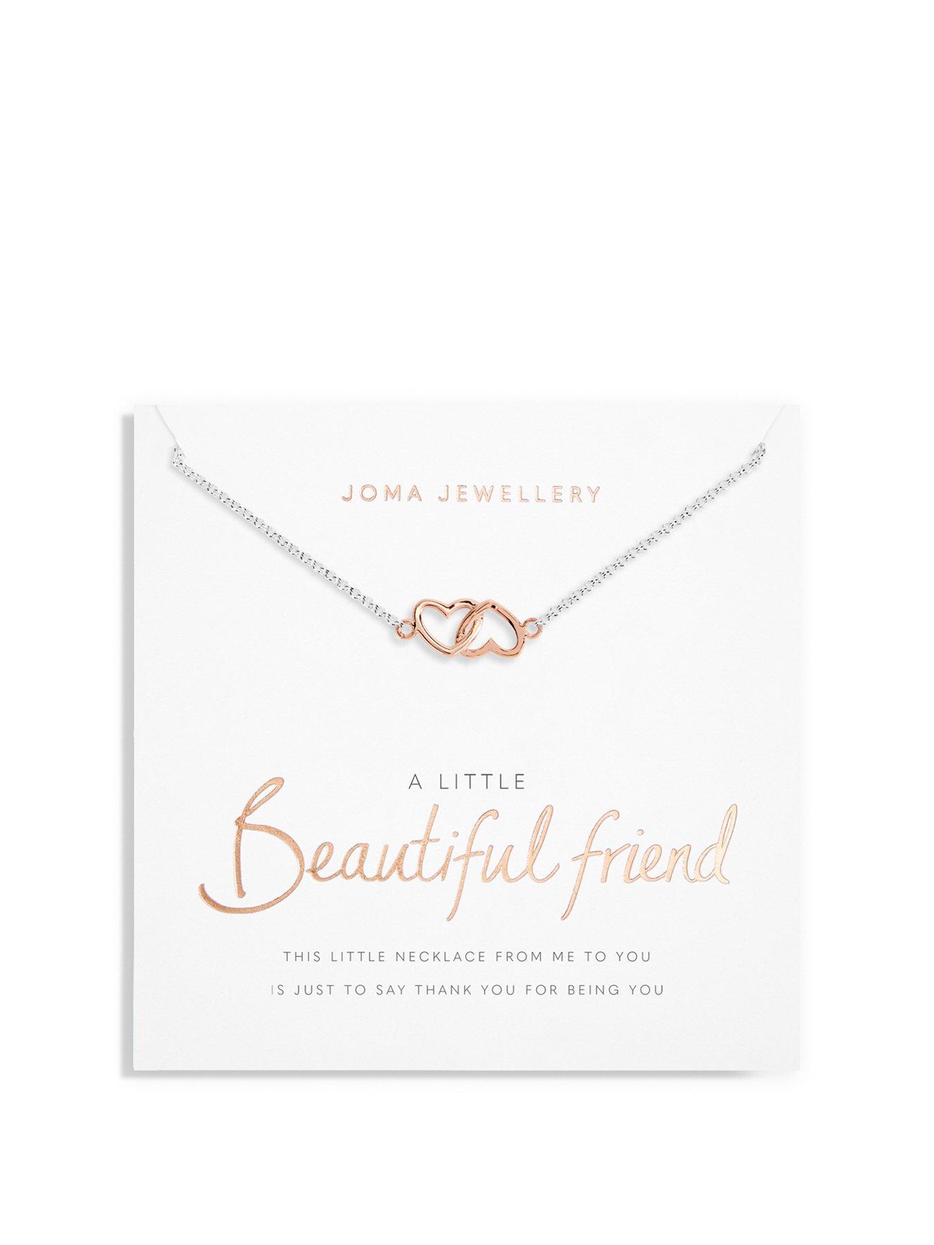 Product photograph of Joma Jewellery A Little Beautiful Friend Necklace In Silver And Rose Gold Plating from very.co.uk