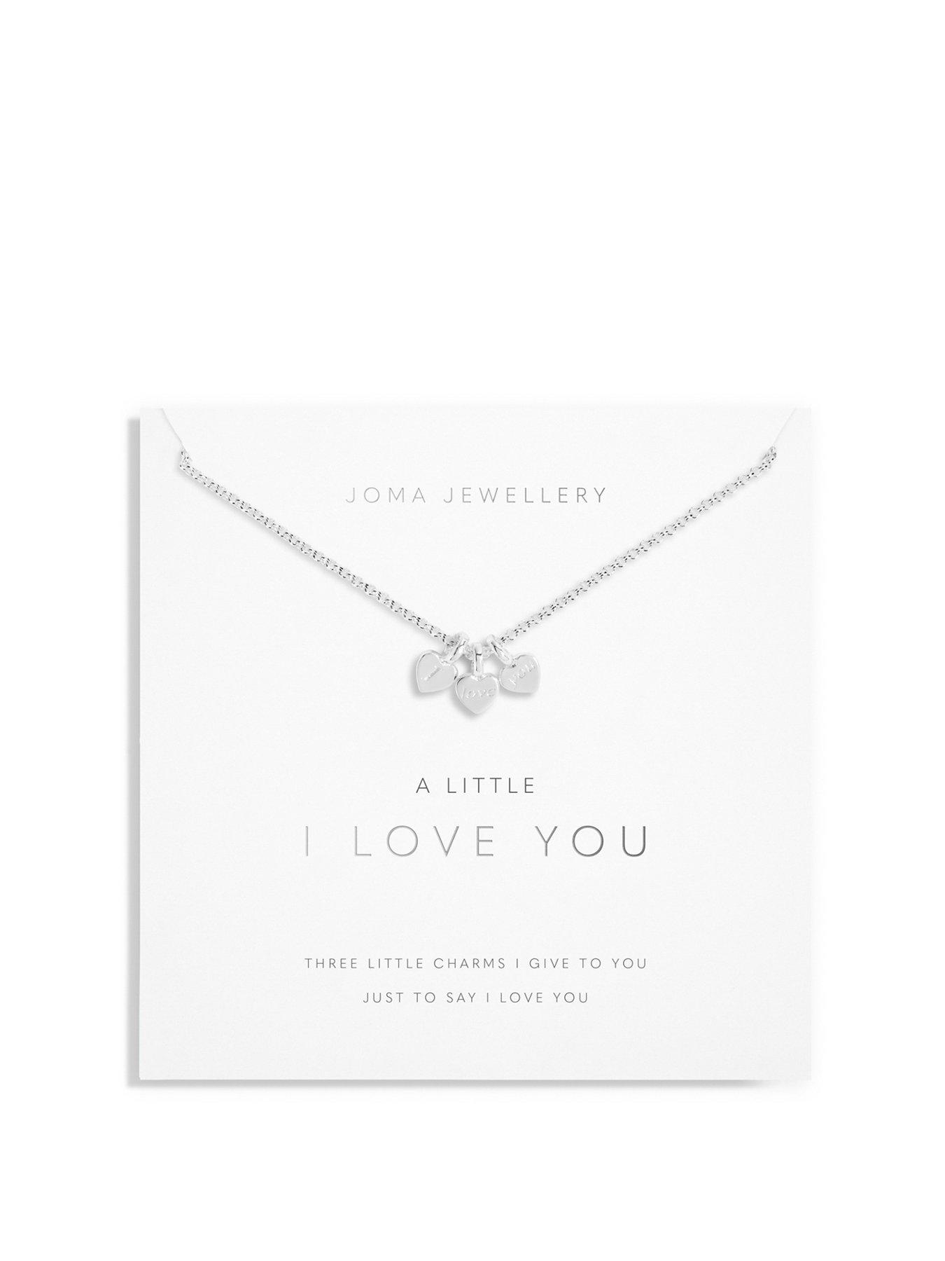 Product photograph of Joma Jewellery A Little I Love You Necklace from very.co.uk