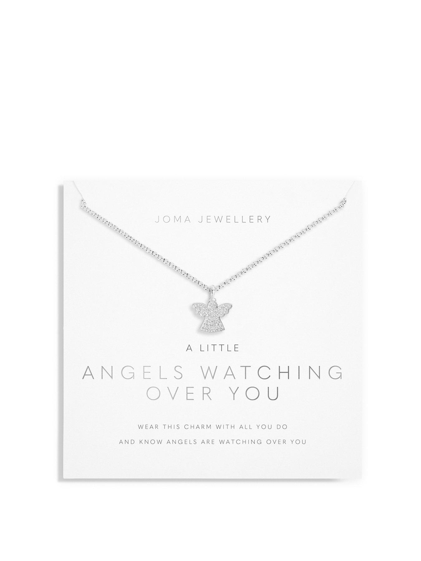 Product photograph of Joma Jewellery A Little Angels Watching Over You Necklace In Silver Plating from very.co.uk