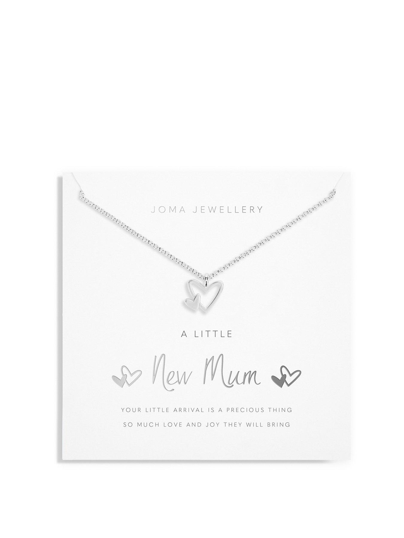 Product photograph of Joma Jewellery A Little New Mum Necklace In Silver Plating from very.co.uk