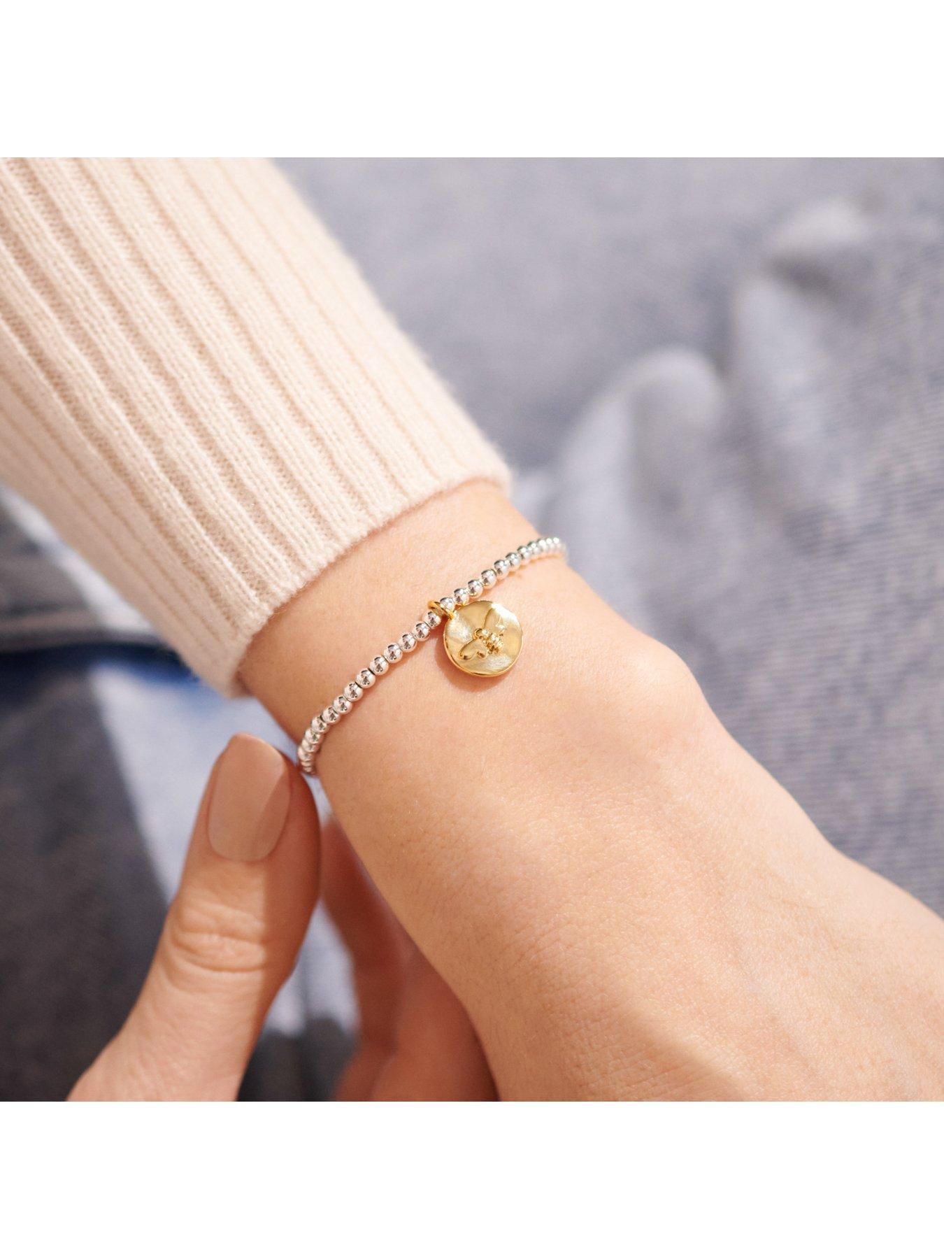 Joma Jewellery A Little Bee Lucky Bracelet In Silver And Gold Plating Very
