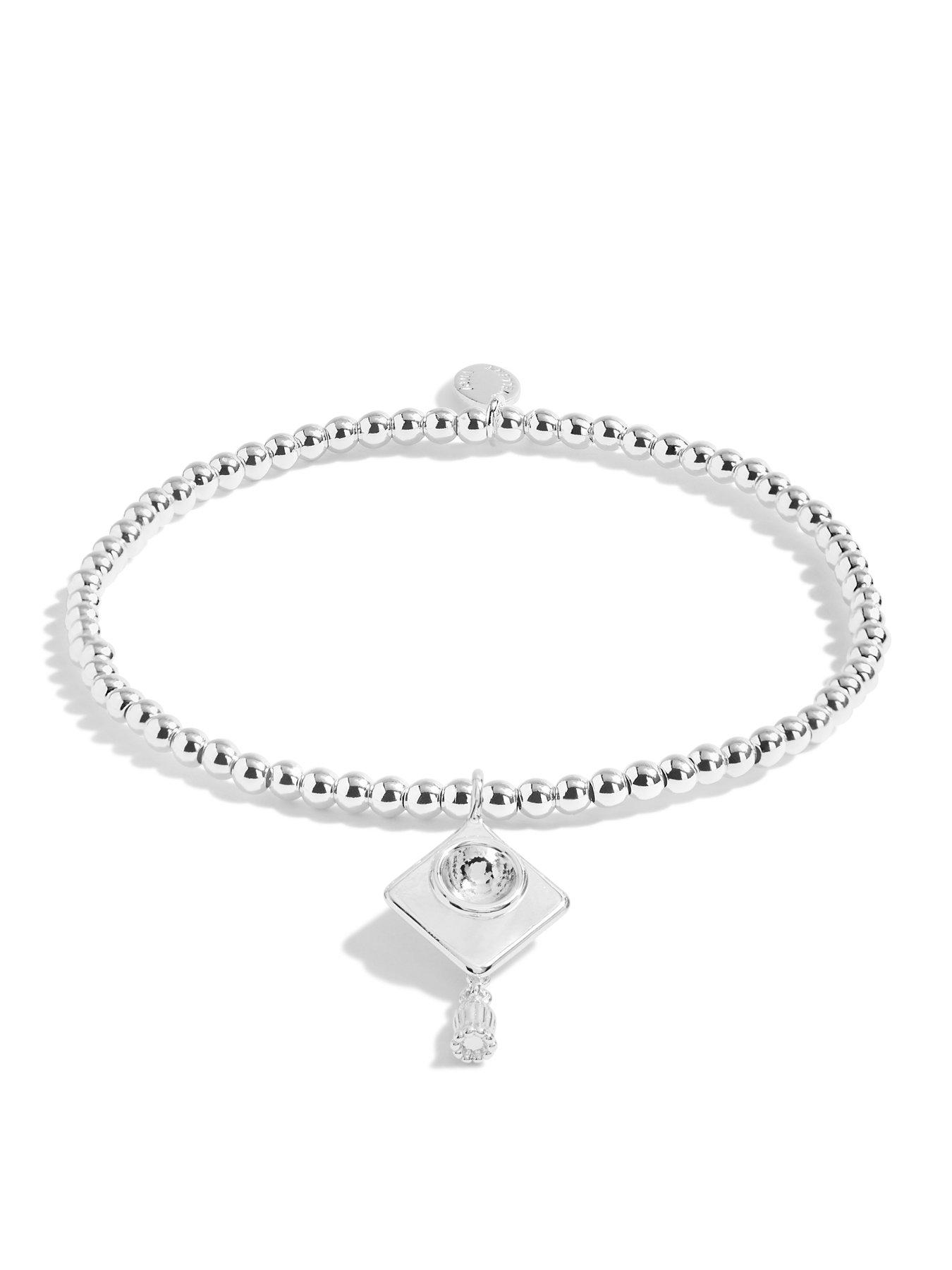 Joma Jewellery A Little Con-grad-ulations Bracelet In Silver