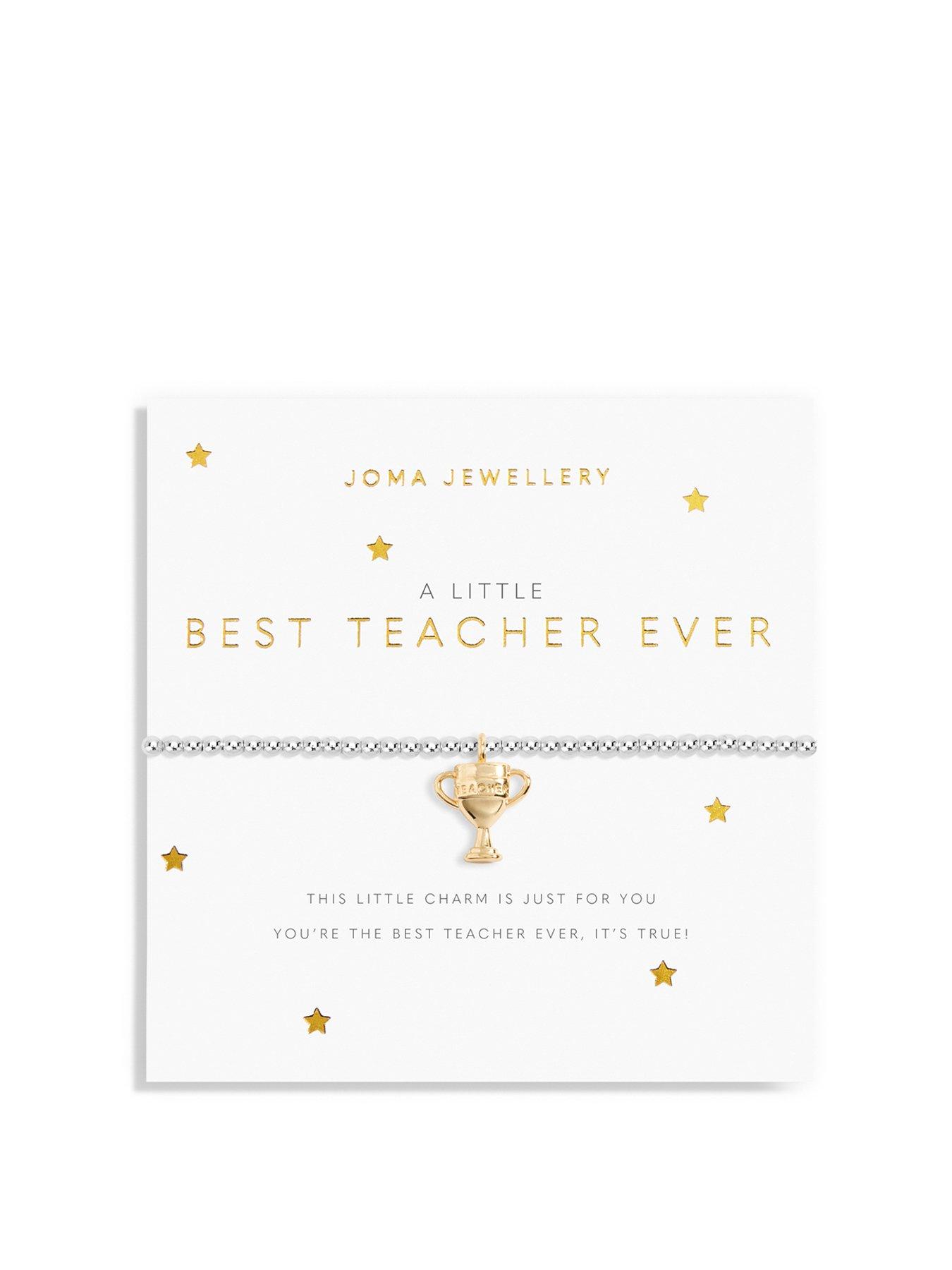 Product photograph of Joma Jewellery A Little Best Teacher Ever Bracelet from very.co.uk