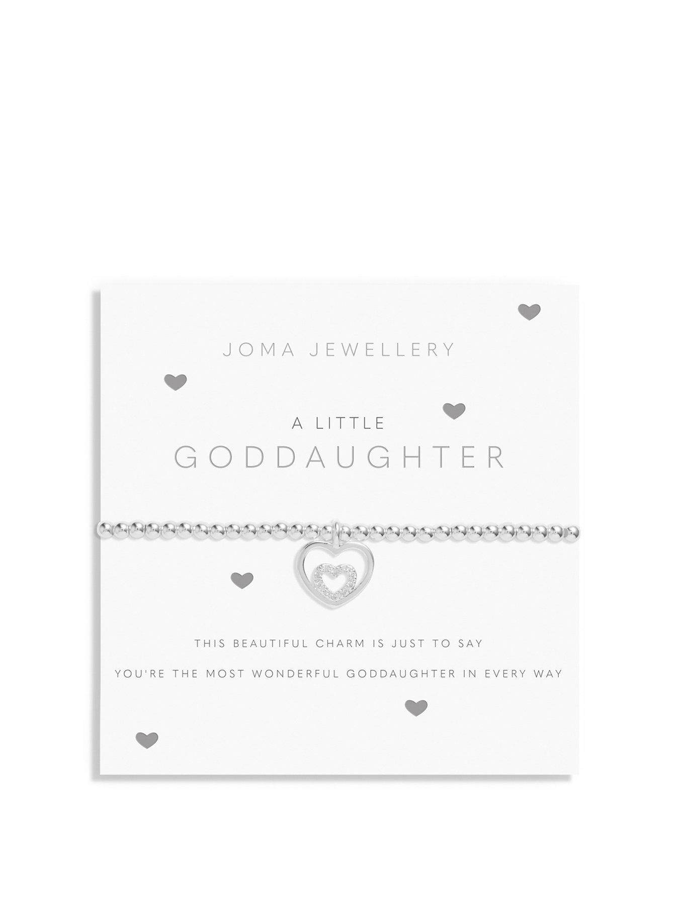 Product photograph of Joma Jewellery Childrens A Little Goddaughter Bracelet In Silver Plating from very.co.uk