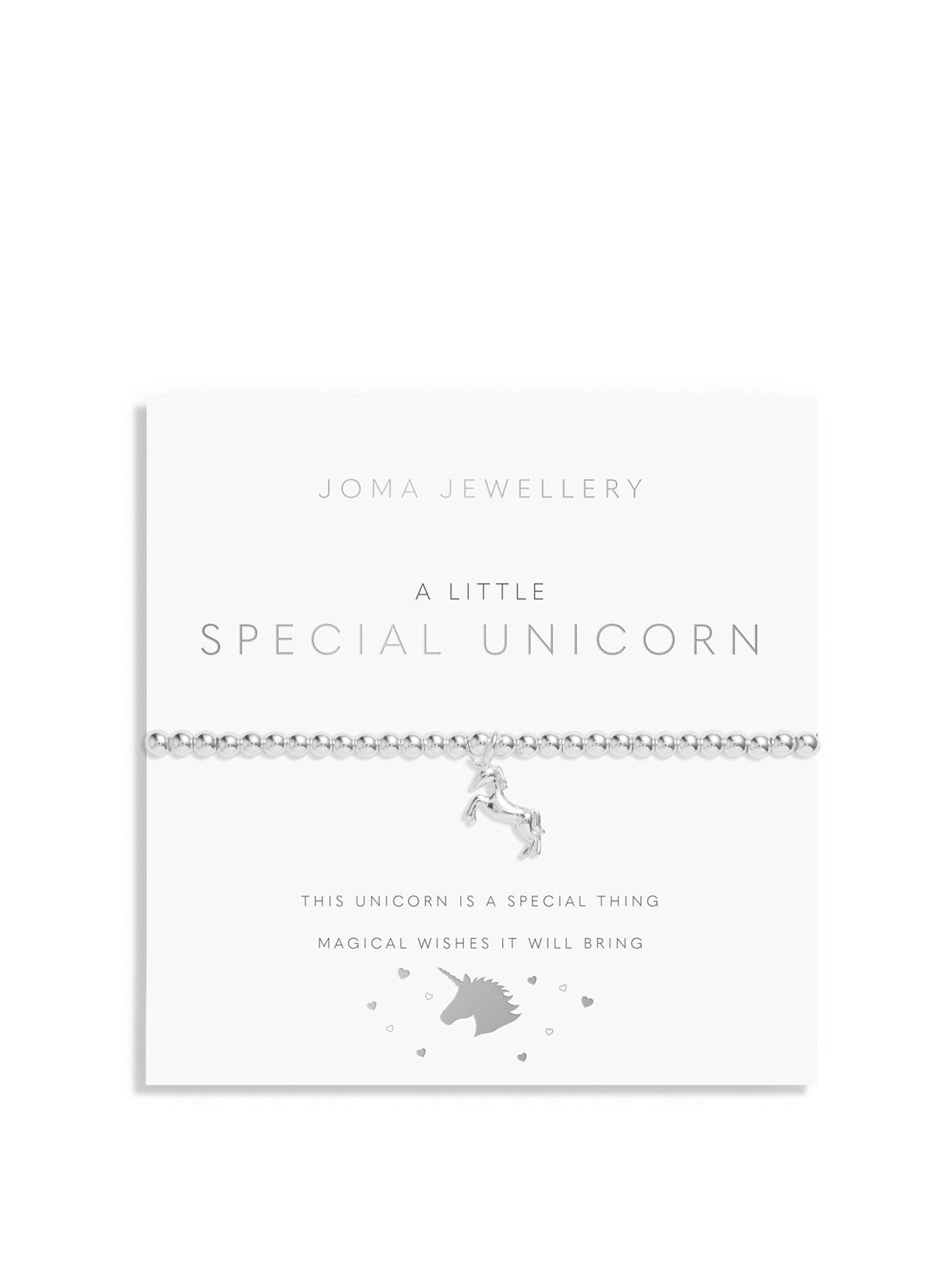 Product photograph of Joma Jewellery Childrens A Little Special Unicorn Bracelet In Silver Plating from very.co.uk