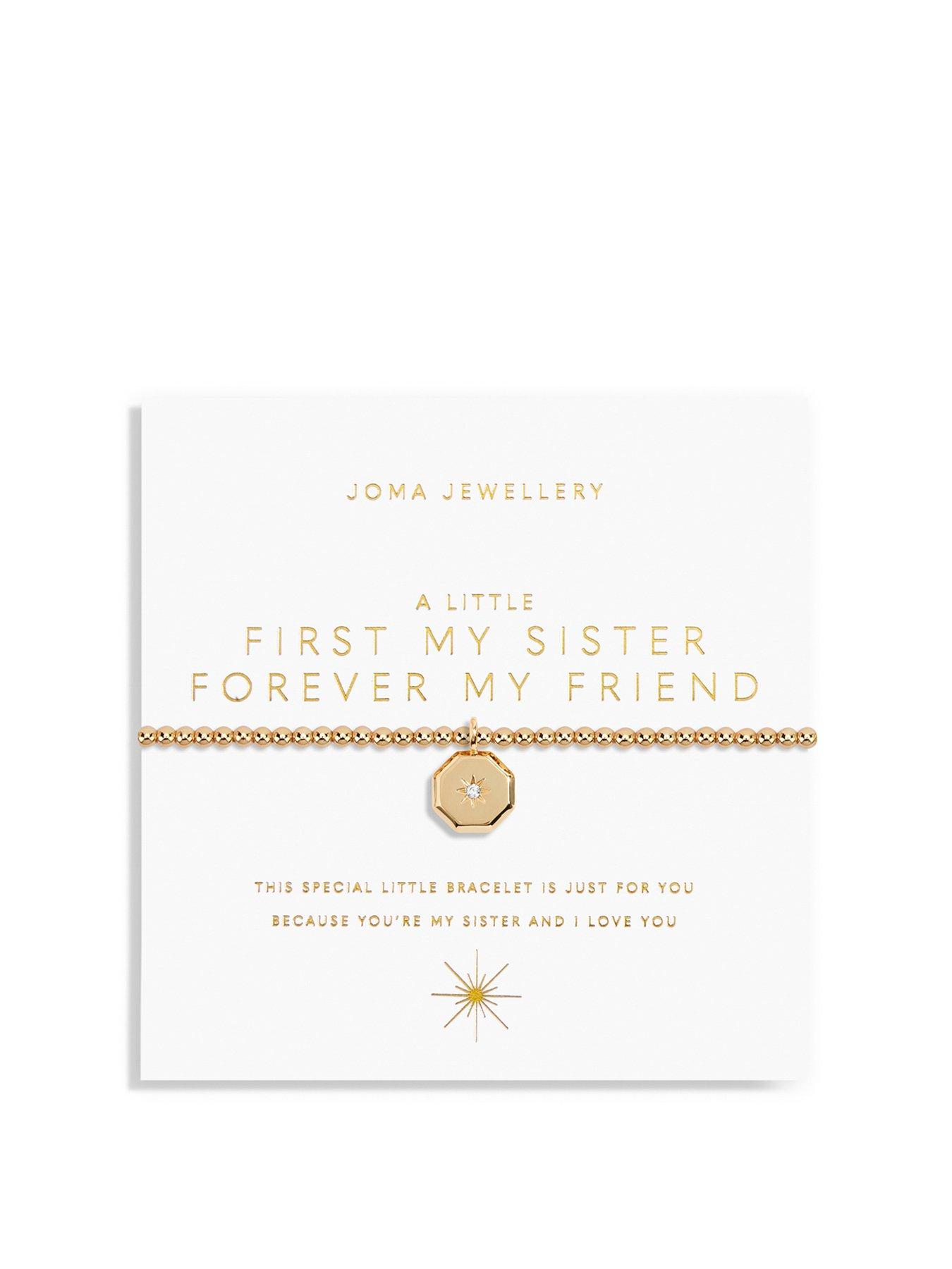 Product photograph of Joma Jewellery Gold A Little First My Sister Forever My Friend Bracelet from very.co.uk