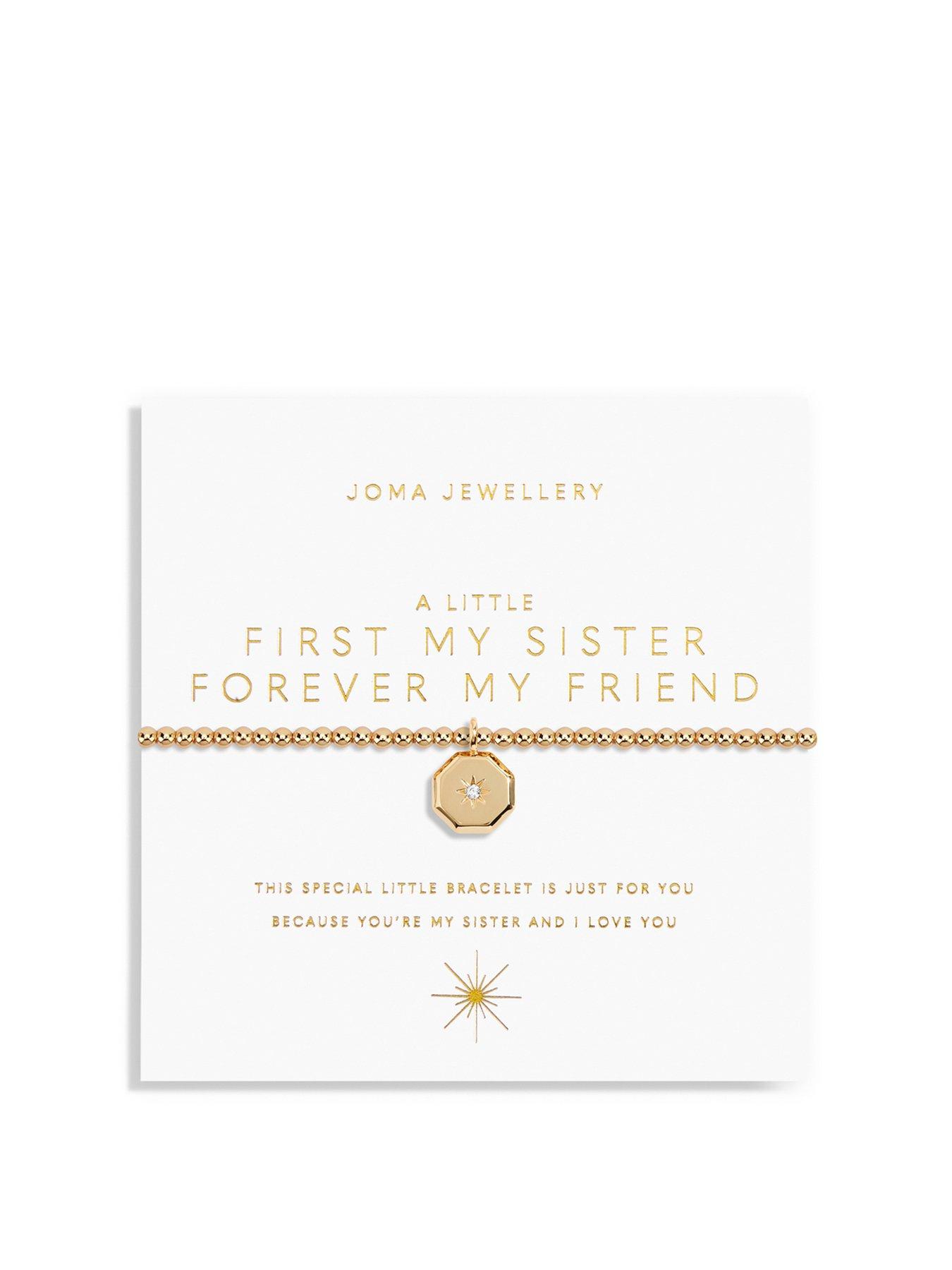 Product photograph of Joma Jewellery A Little First My Sister Forever My Friend Bracelet In Gold Plating from very.co.uk