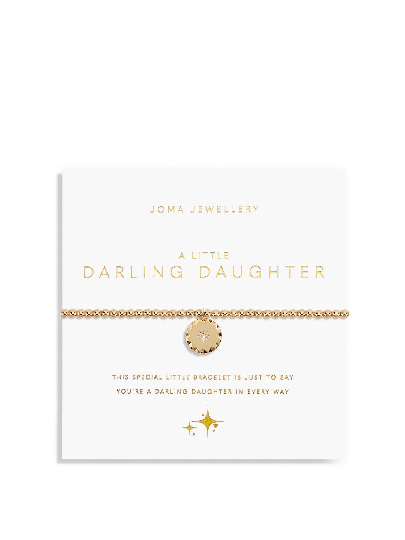 Product photograph of Joma Jewellery Gold A Little Darling Daughter Bracelet from very.co.uk