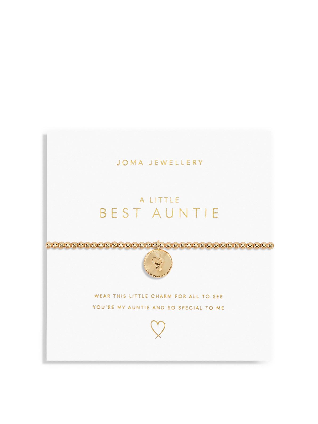 Product photograph of Joma Jewellery A Little Best Auntie Bracelet In Gold Plating from very.co.uk
