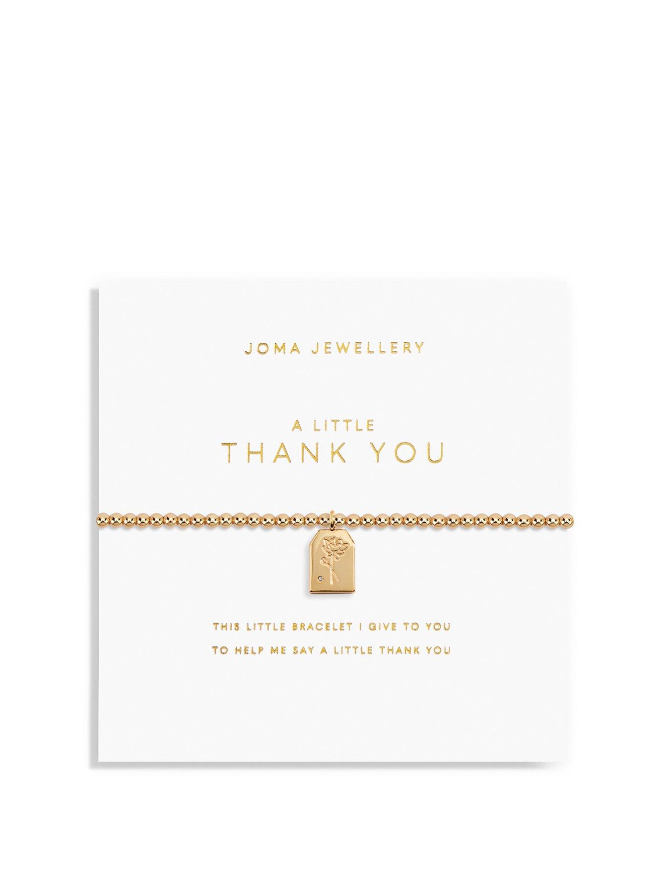 Joma Jewellery A Little Thank You Bracelet In Gold Plating