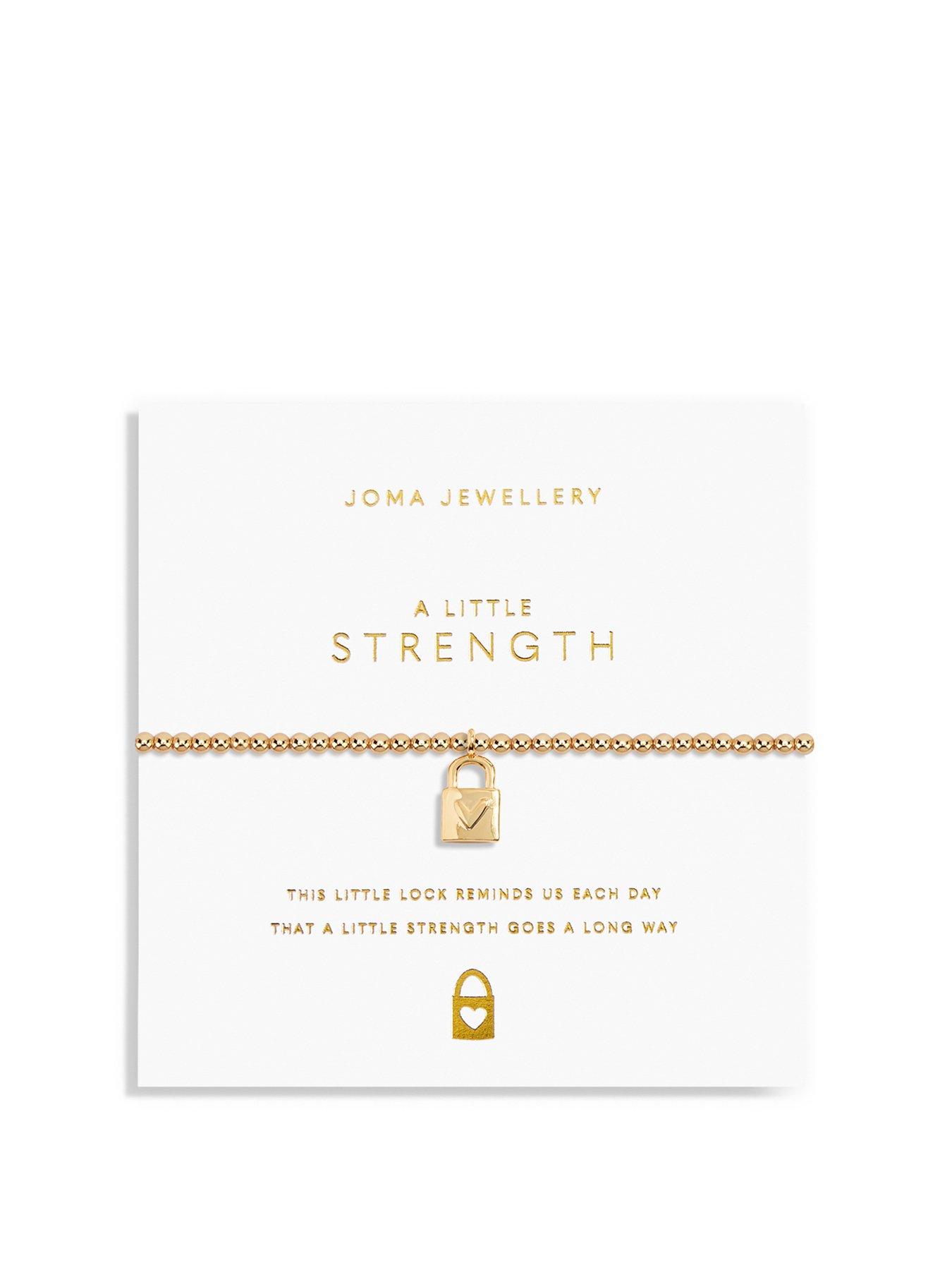 Product photograph of Joma Jewellery A Little Strength Bracelet In Gold Plating from very.co.uk