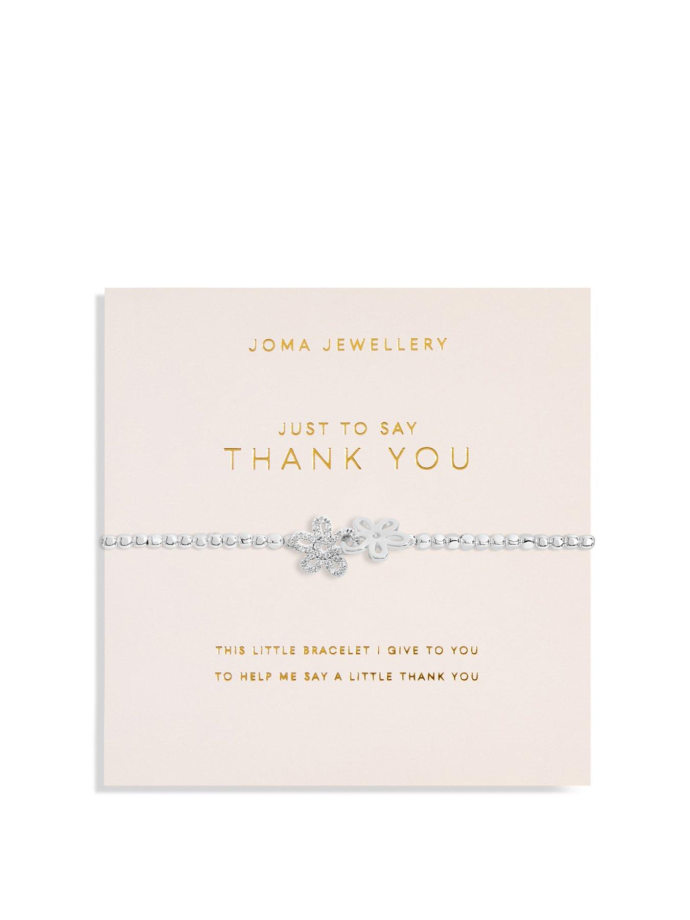Product photograph of Joma Jewellery Forever Yours Just To Say Thank You Bracelet In Silver Plating from very.co.uk