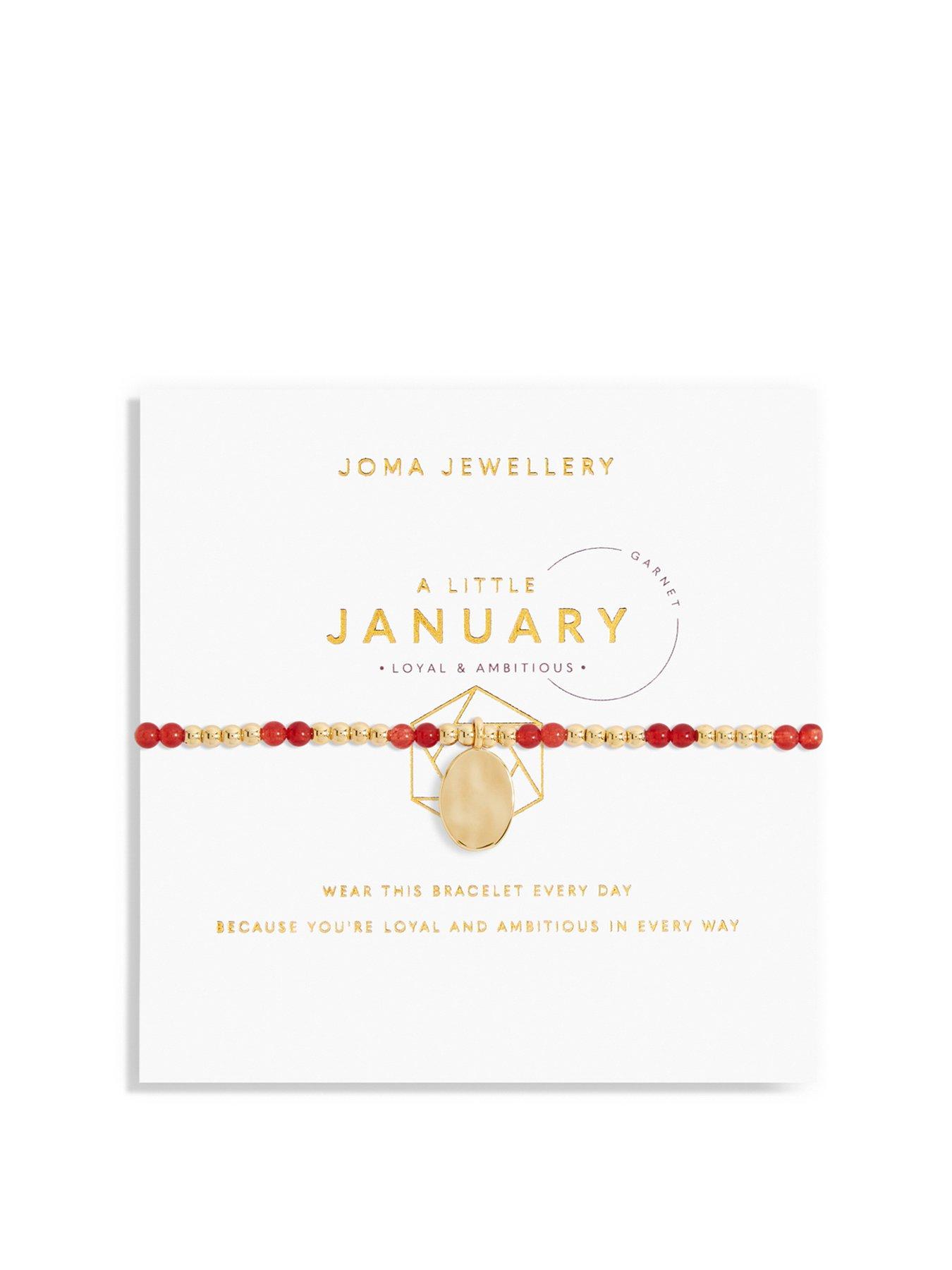 Product photograph of Joma Jewellery A Little January Birthstone Bracelet from very.co.uk