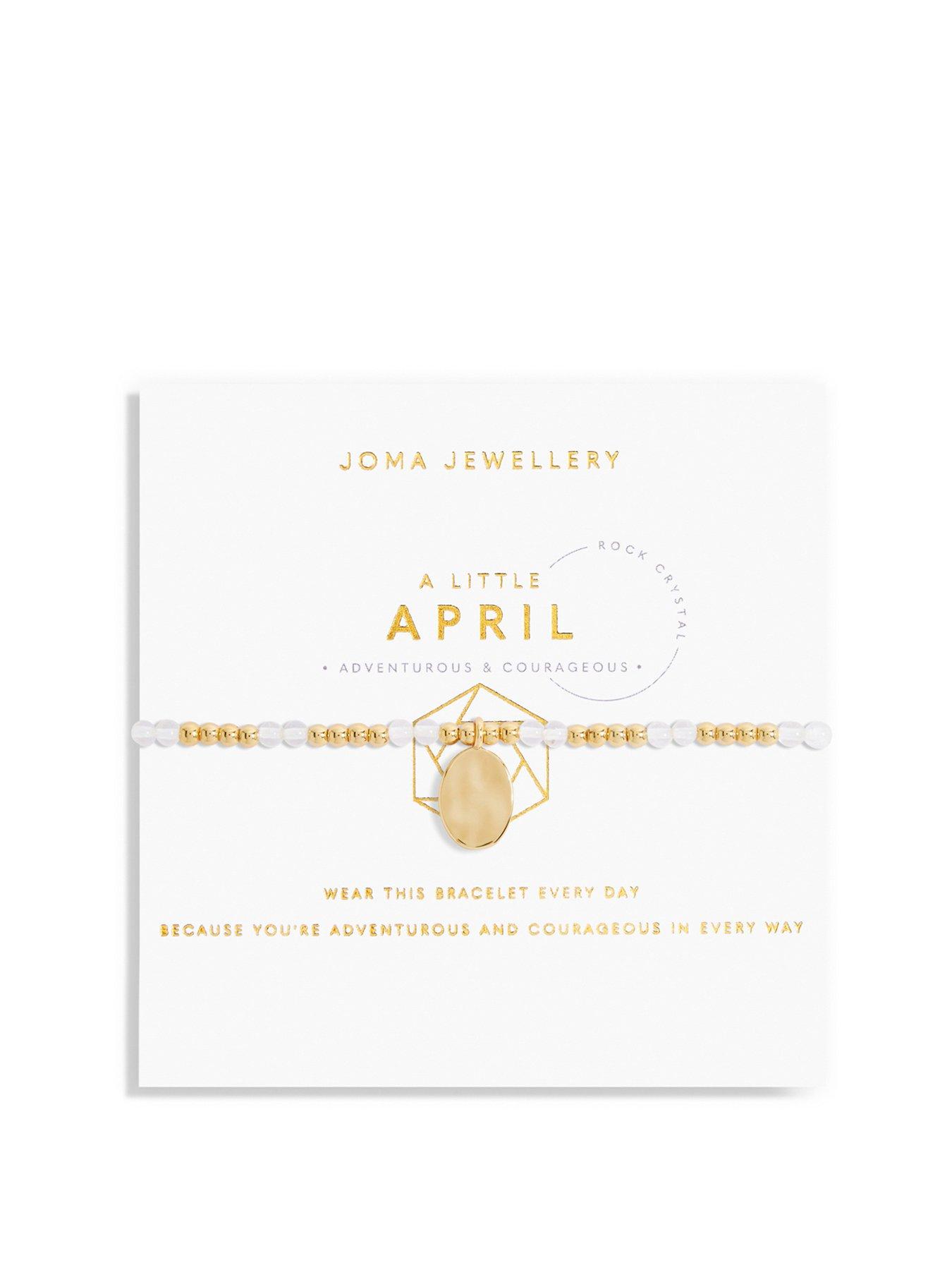 Product photograph of Joma Jewellery A Little April Birthstone Bracelet from very.co.uk