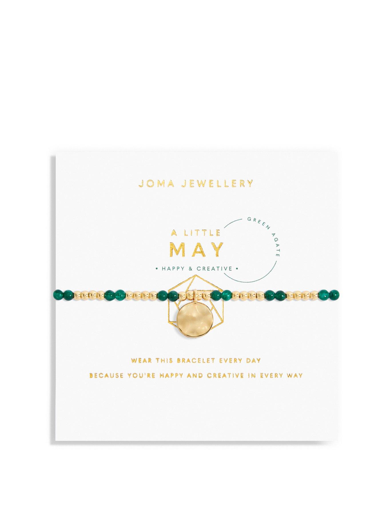 Product photograph of Joma Jewellery May A Little Birthstone Bracelet In Gold Plating from very.co.uk
