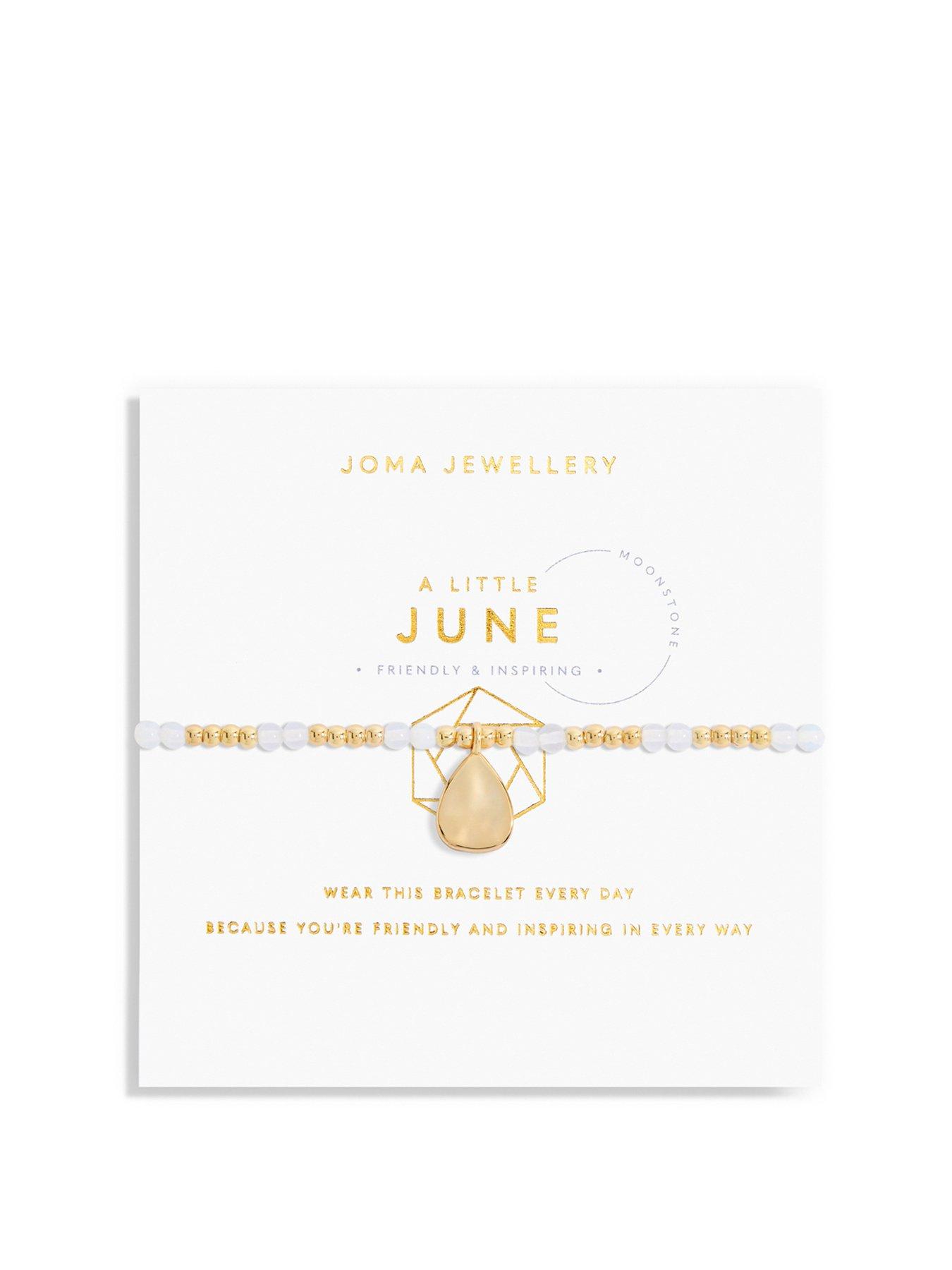 Product photograph of Joma Jewellery June A Little Birthstone Bracelet In Gold Plating from very.co.uk
