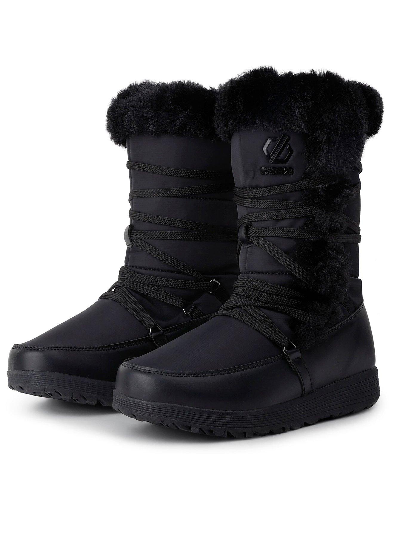 Black snow boots womens sale