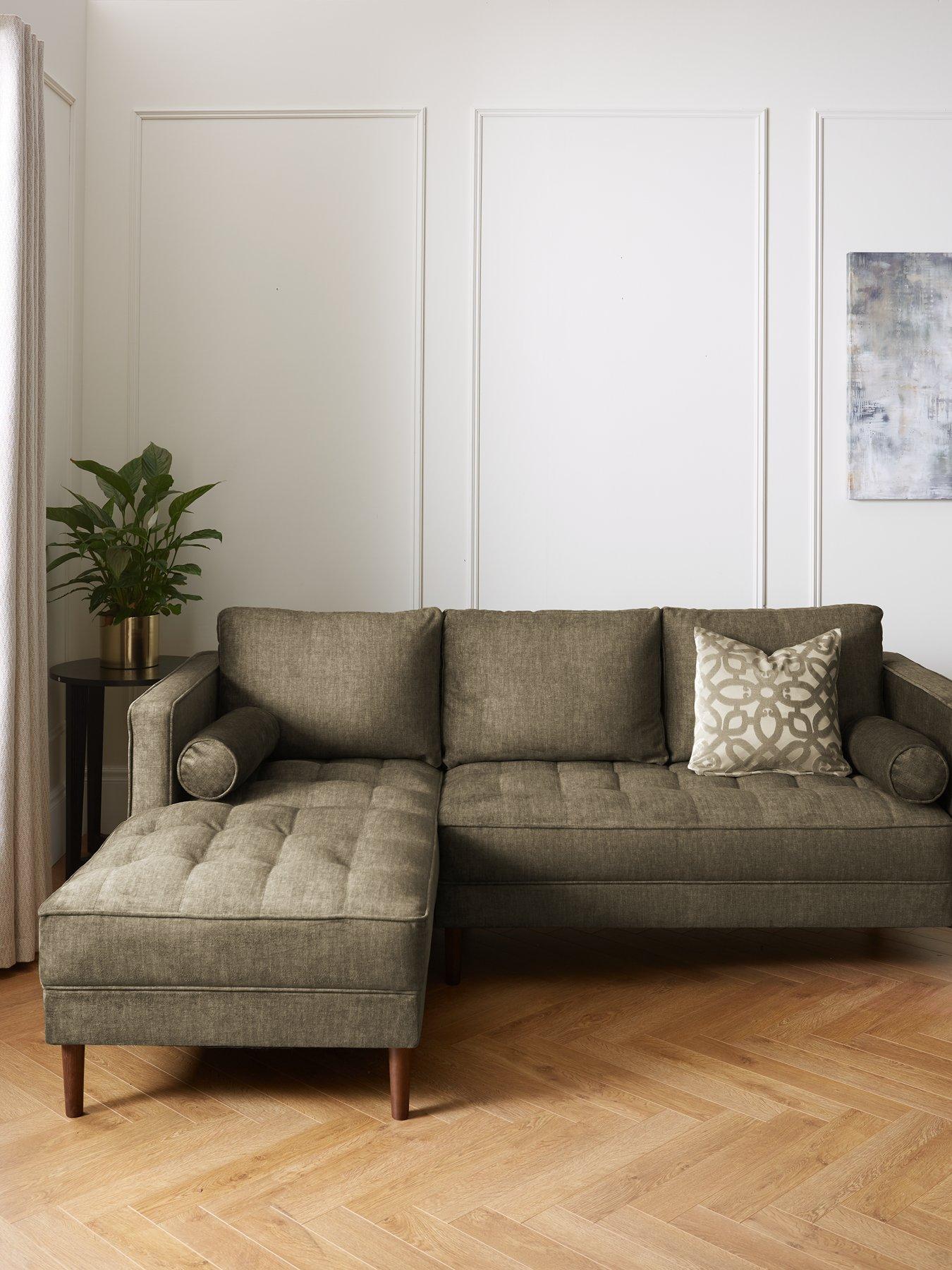 Product photograph of New Orleans Fabric Left Hand Chaise Sofa from very.co.uk
