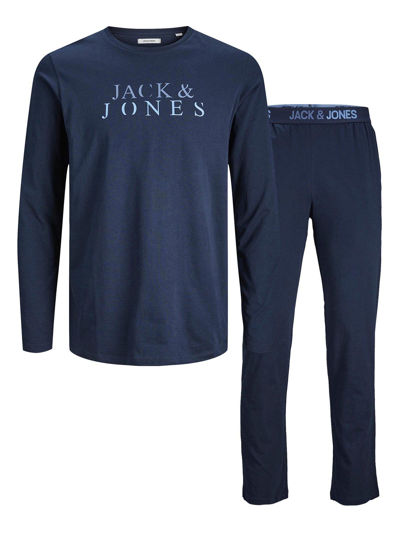 Boys Alex Long Sleeve Tshirt And Pants Pyjama Set Navy Blazer