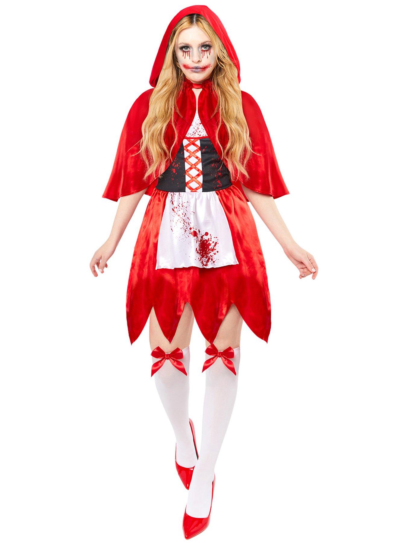 Scary red shop riding hood costume