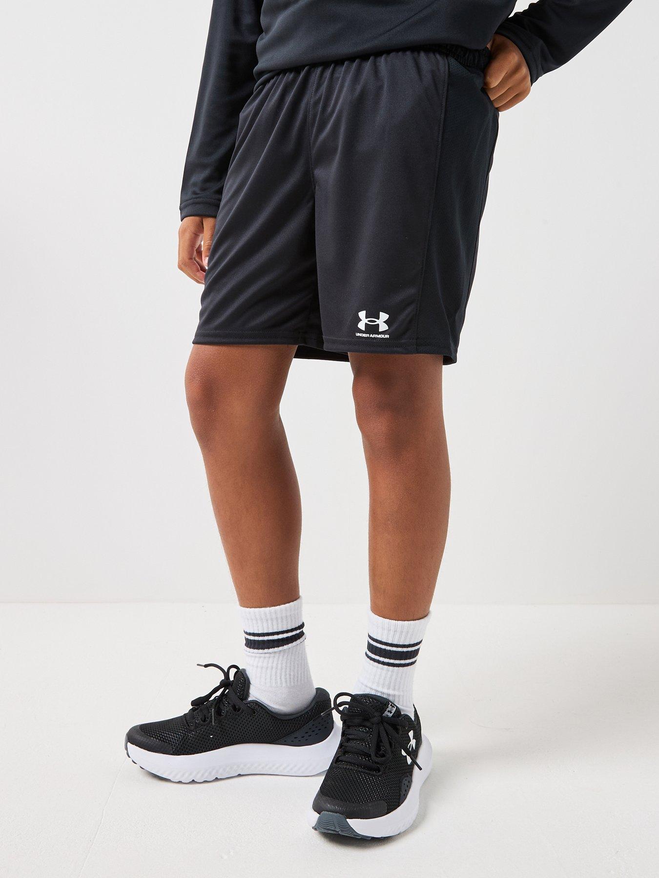 Image 1 of 6 of UNDER ARMOUR Boys Challenger Knit Shorts - Black/White