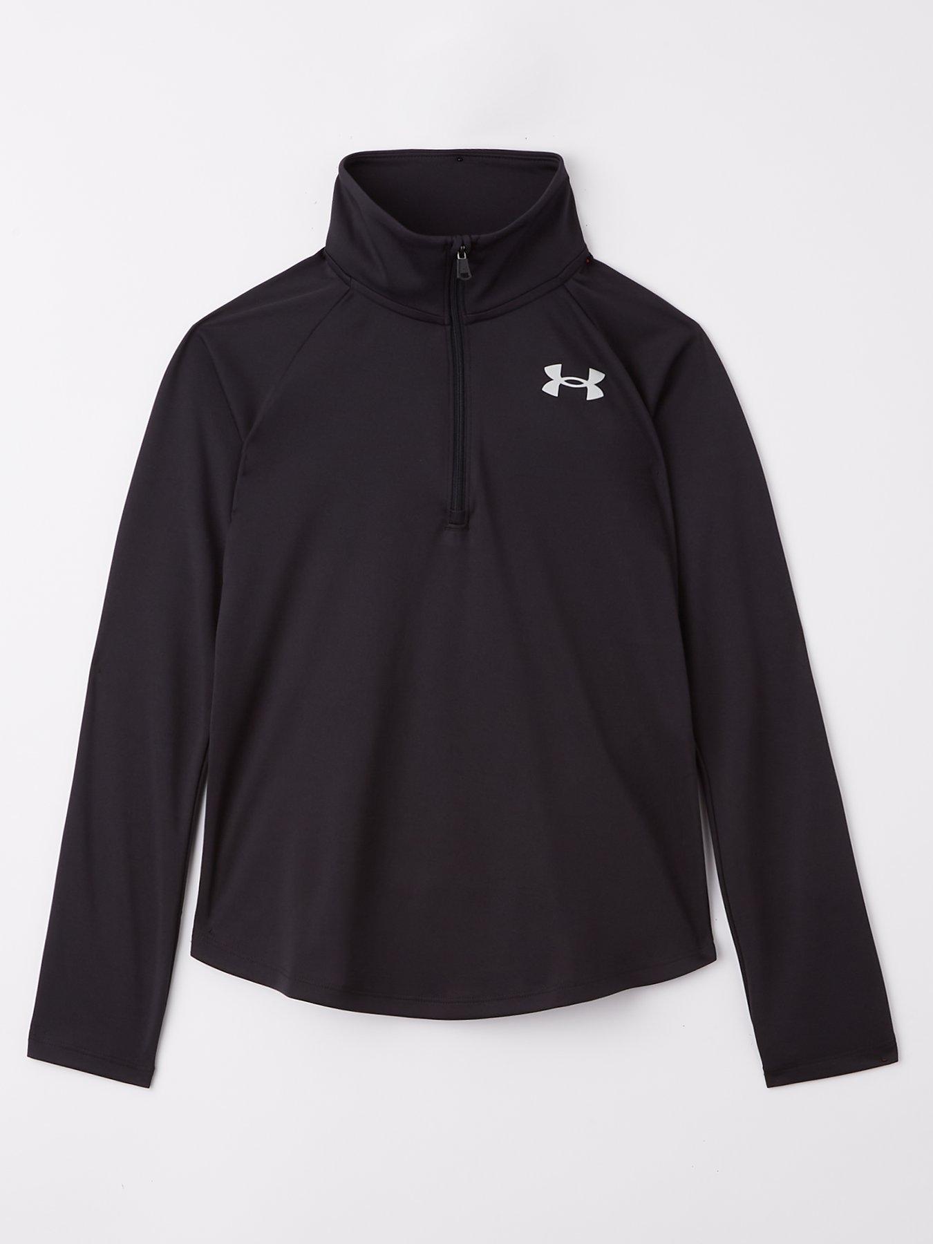 UNDER ARMOUR Girls Tech Graphic 1/2 Zip - Black