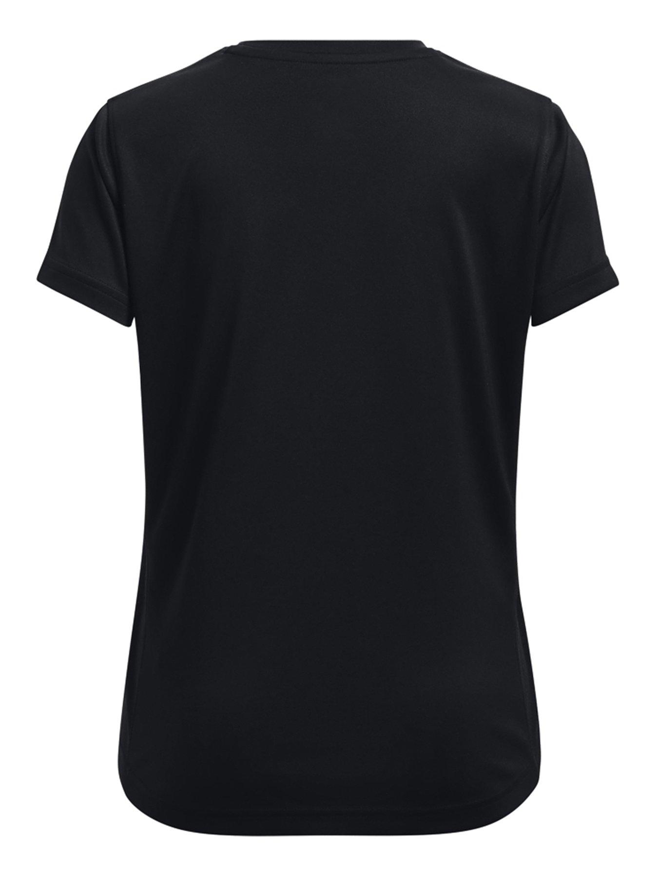 Image 2 of 2 of UNDER ARMOUR Girls Challenger Short Sleeve T-Shirt - Black/White