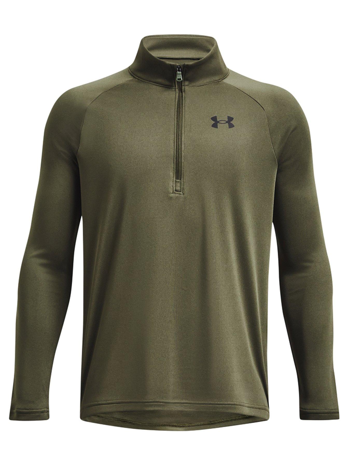 UNDER ARMOUR Boys Tech 2.0 1/2 Zip - Khaki