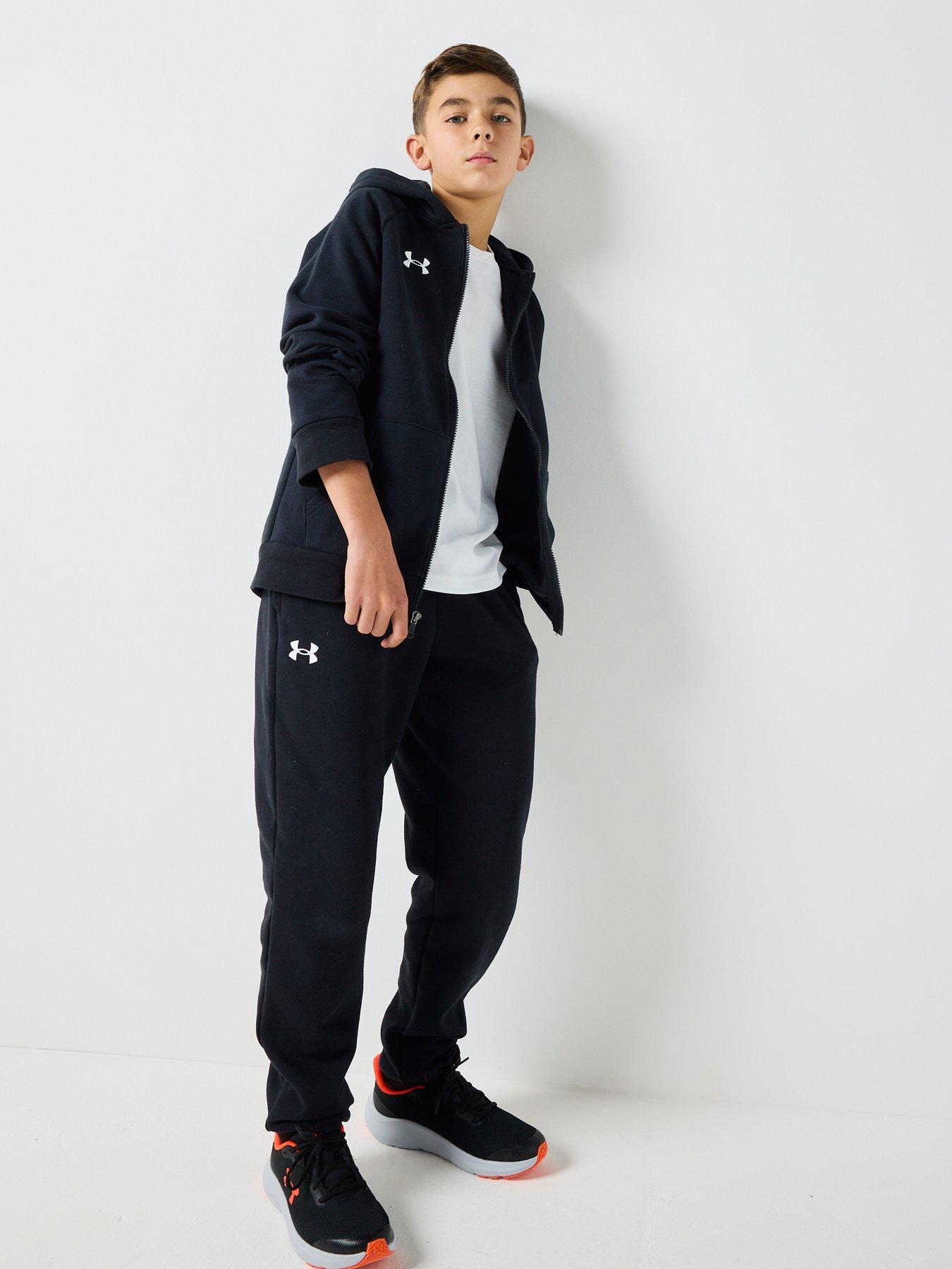 Image 3 of 5 of UNDER ARMOUR Boys Rival Fleece Joggers - Black/White