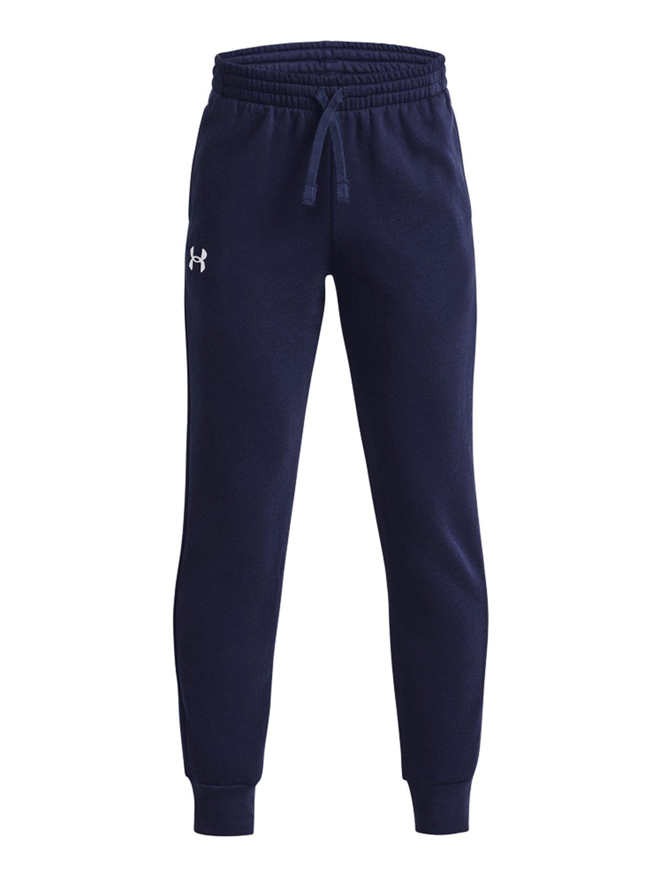 UNDER ARMOUR Boys Rival Fleece Joggers - Black/White