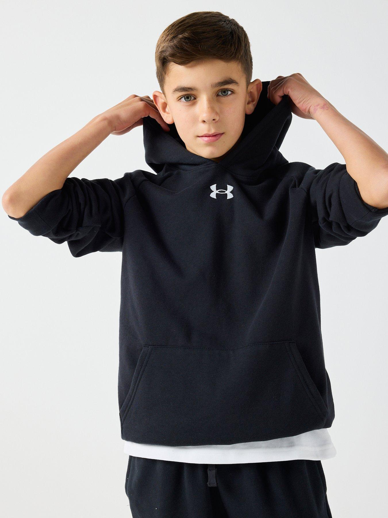 Image 5 of 6 of UNDER ARMOUR Boys Rival Fleece Hoodie - Black/White
