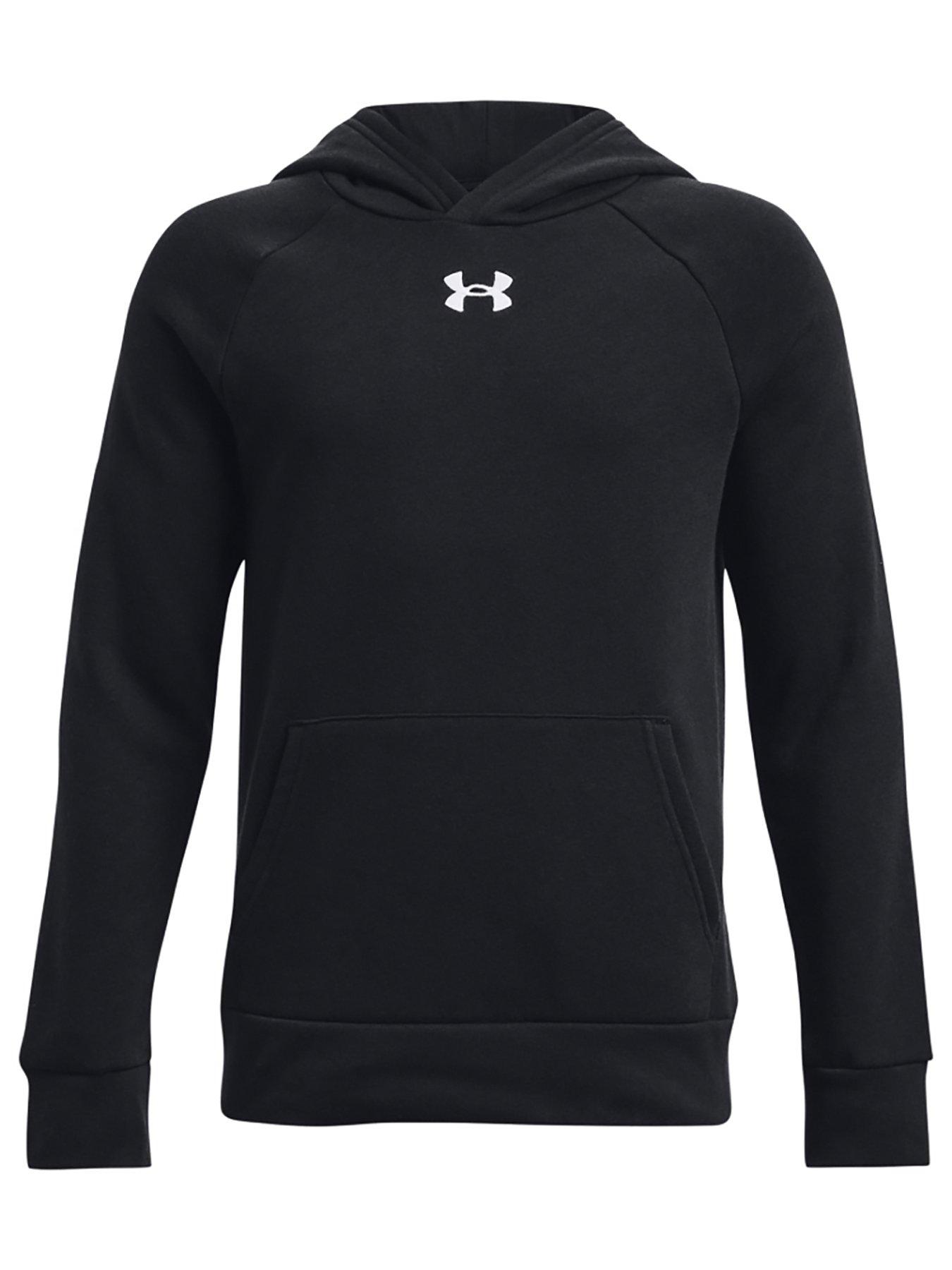 Image 6 of 6 of UNDER ARMOUR Boys Rival Fleece Hoodie - Black/White