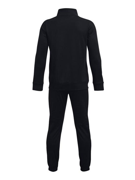 back image of under-armour-boys-knit-tracksuit-black