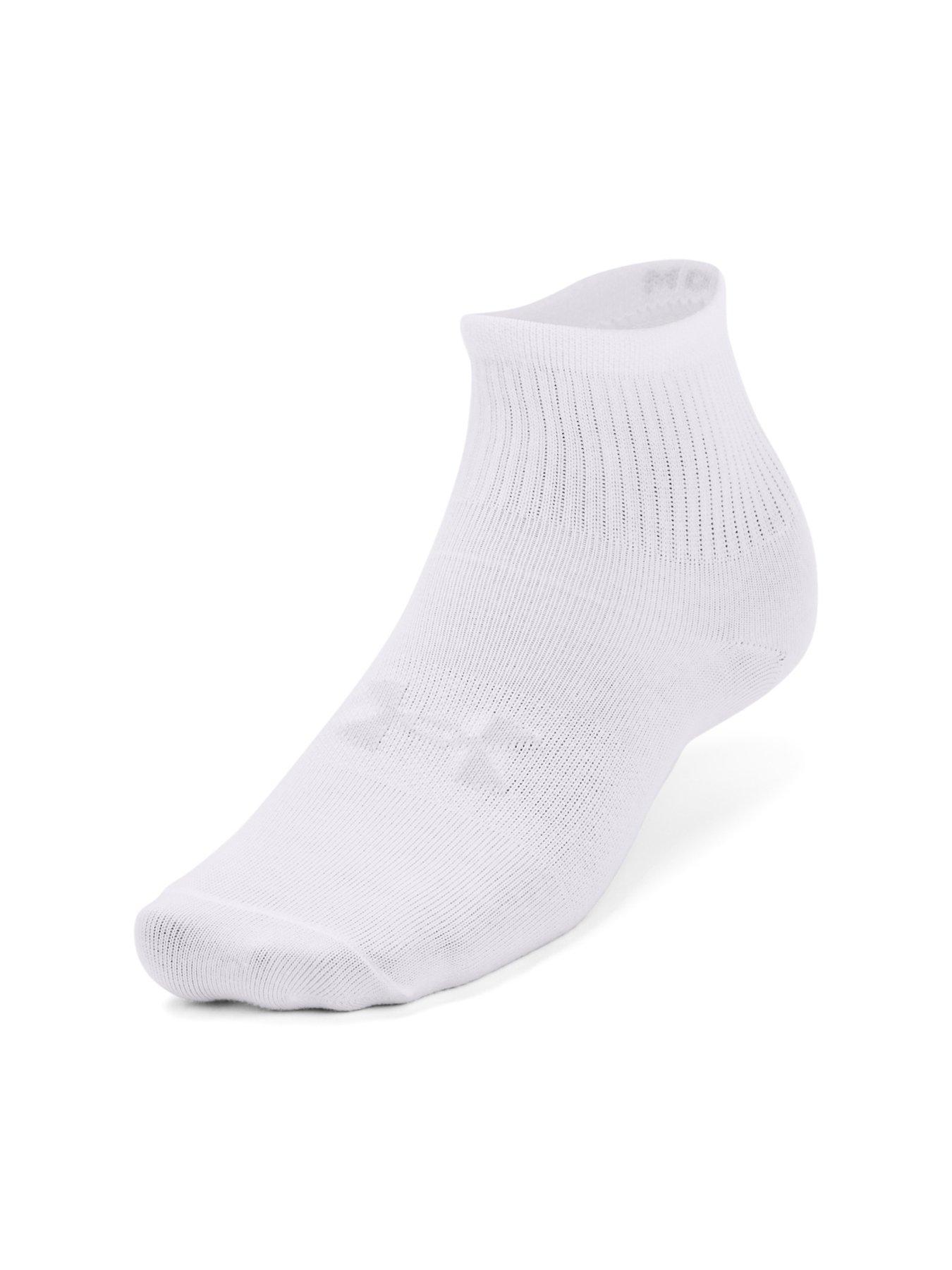 UNDER ARMOUR Essential 3 Pack Quarter Crew Socks - White