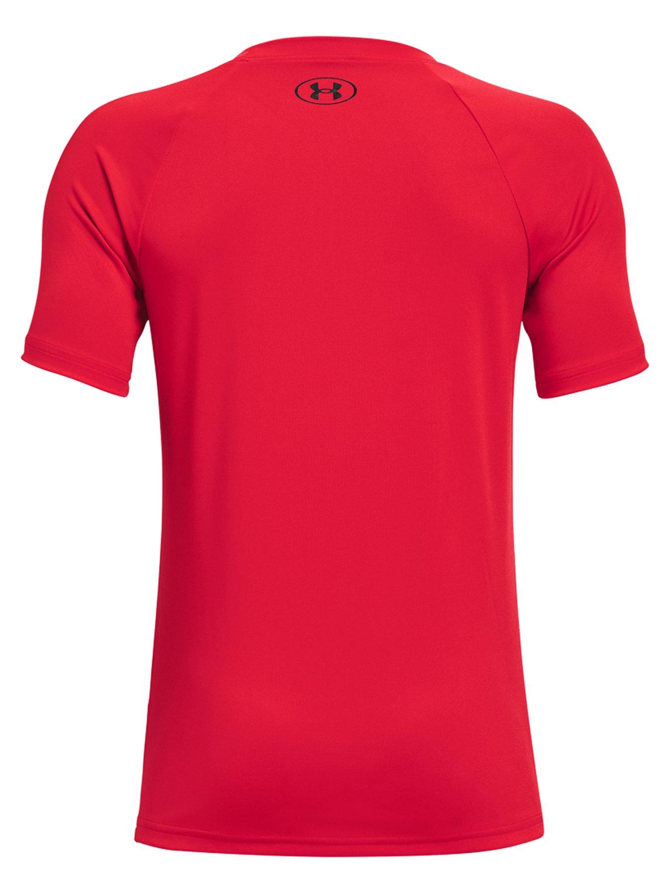 UNDER ARMOUR Boys Tech Big Logo Short Sleeve T Shirt Red very