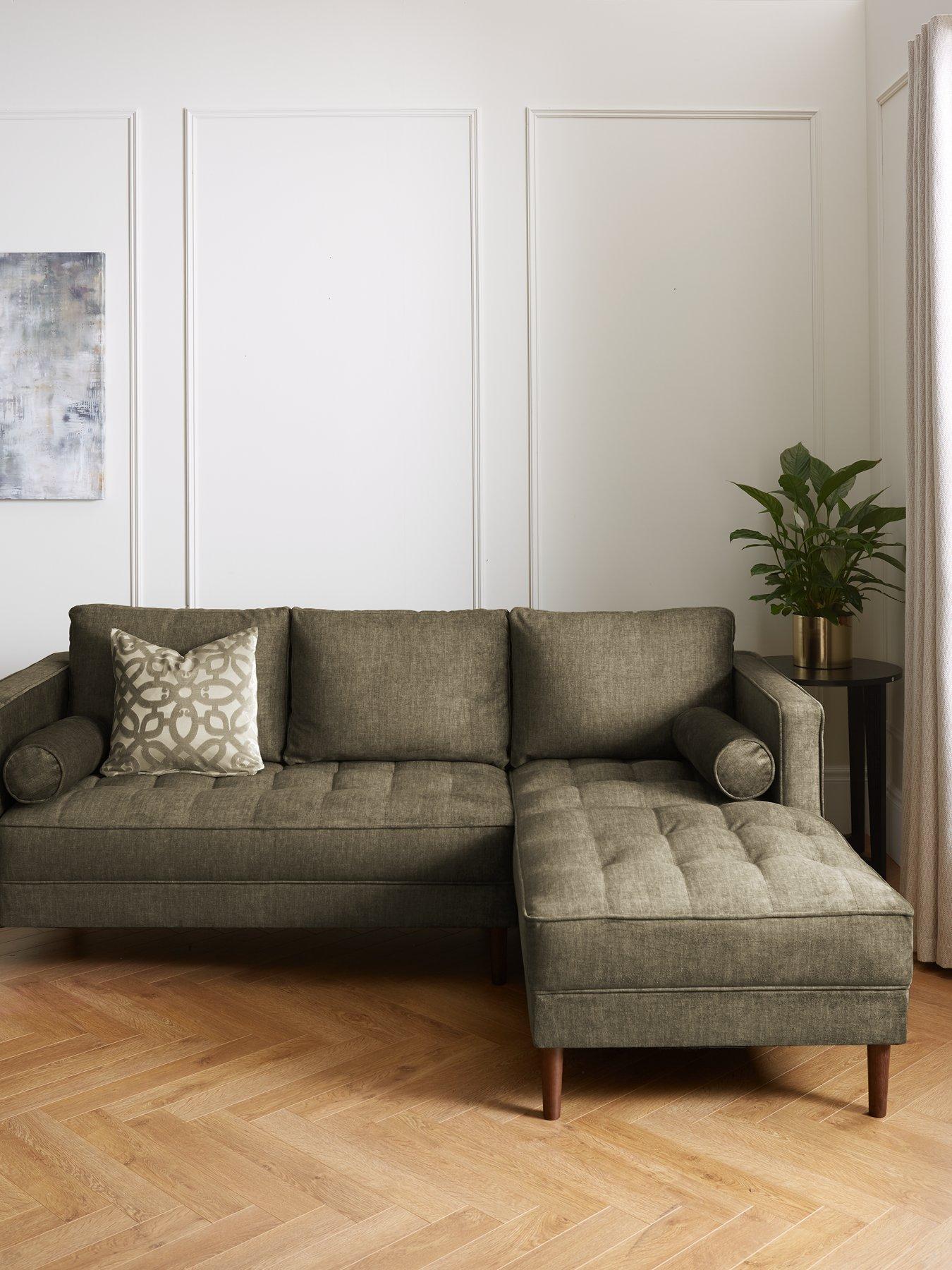 undefined New Orleans Fabric Right Hand Chaise Sofa