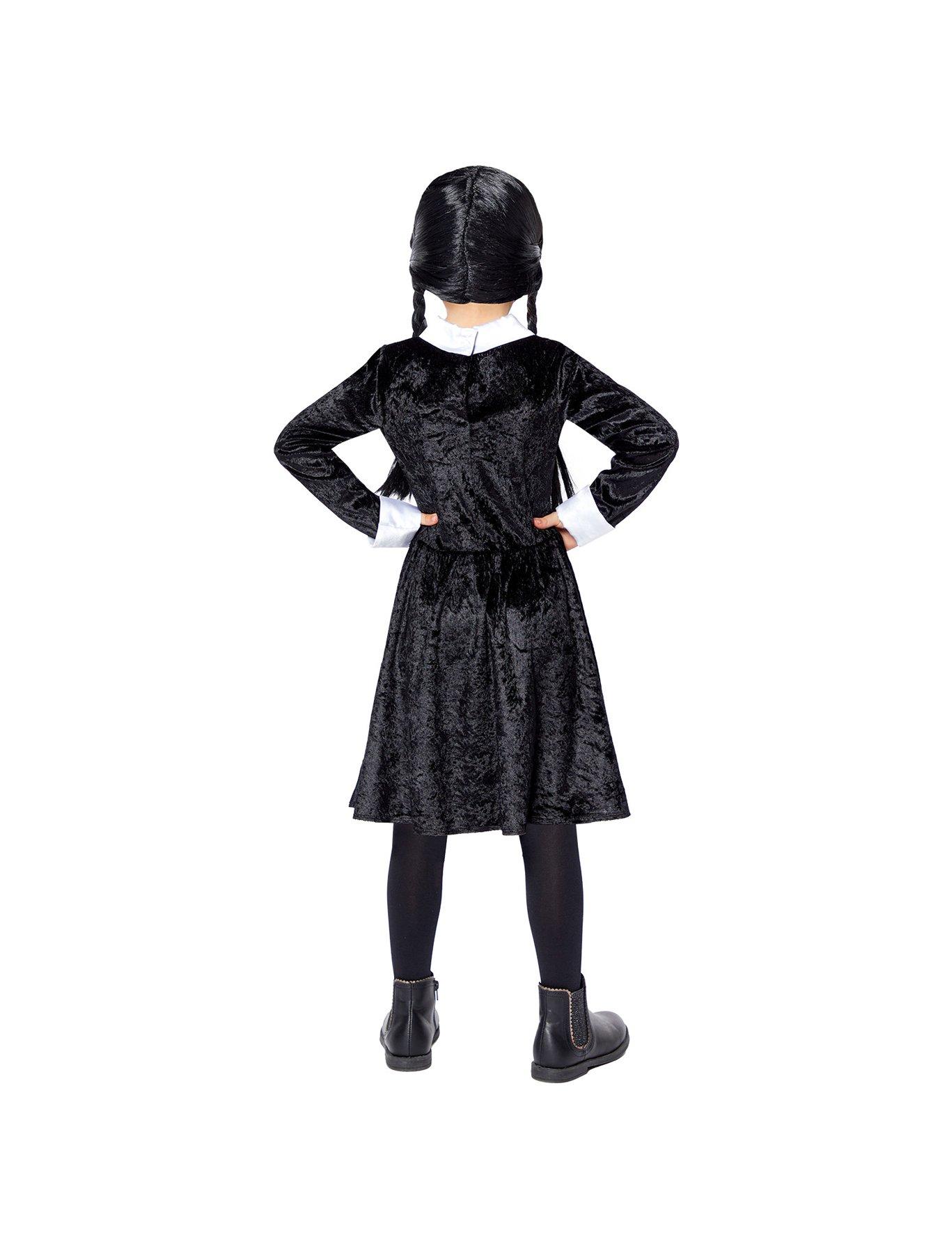 Little girl outlet wednesday addams costume