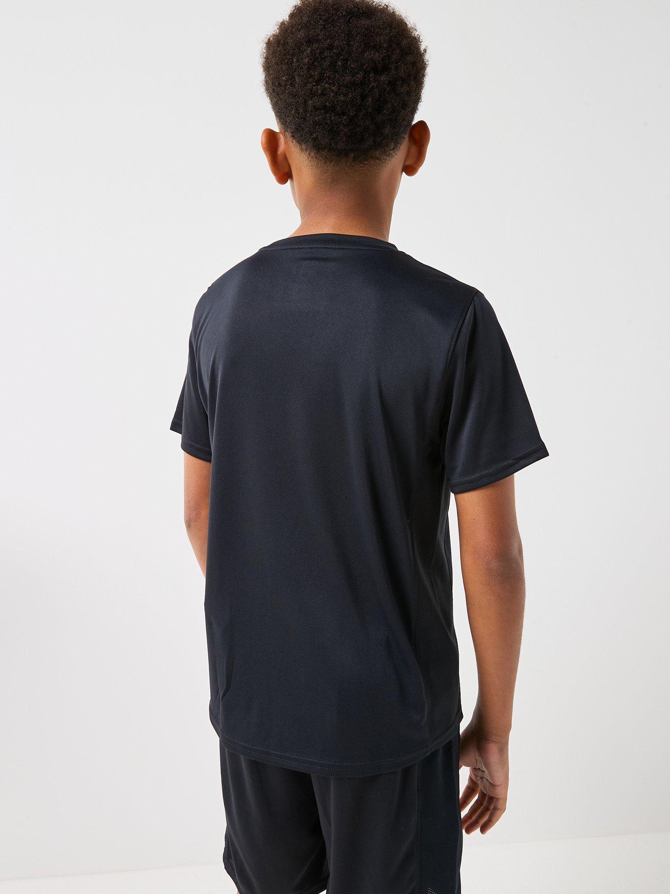 Image 2 of 6 of UNDER ARMOUR Boys Challenger Short Sleeve Tee - Black/White
