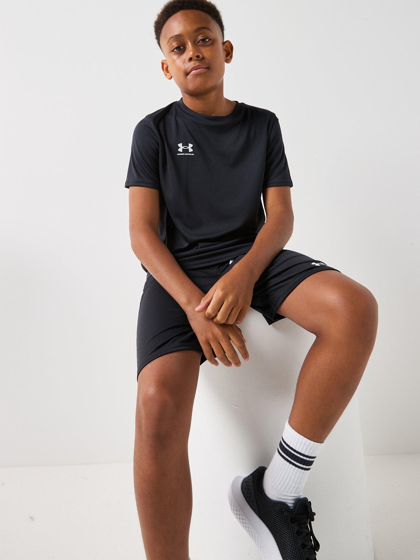 Image 5 of 6 of UNDER ARMOUR Boys Challenger Short Sleeve Tee - Black/White