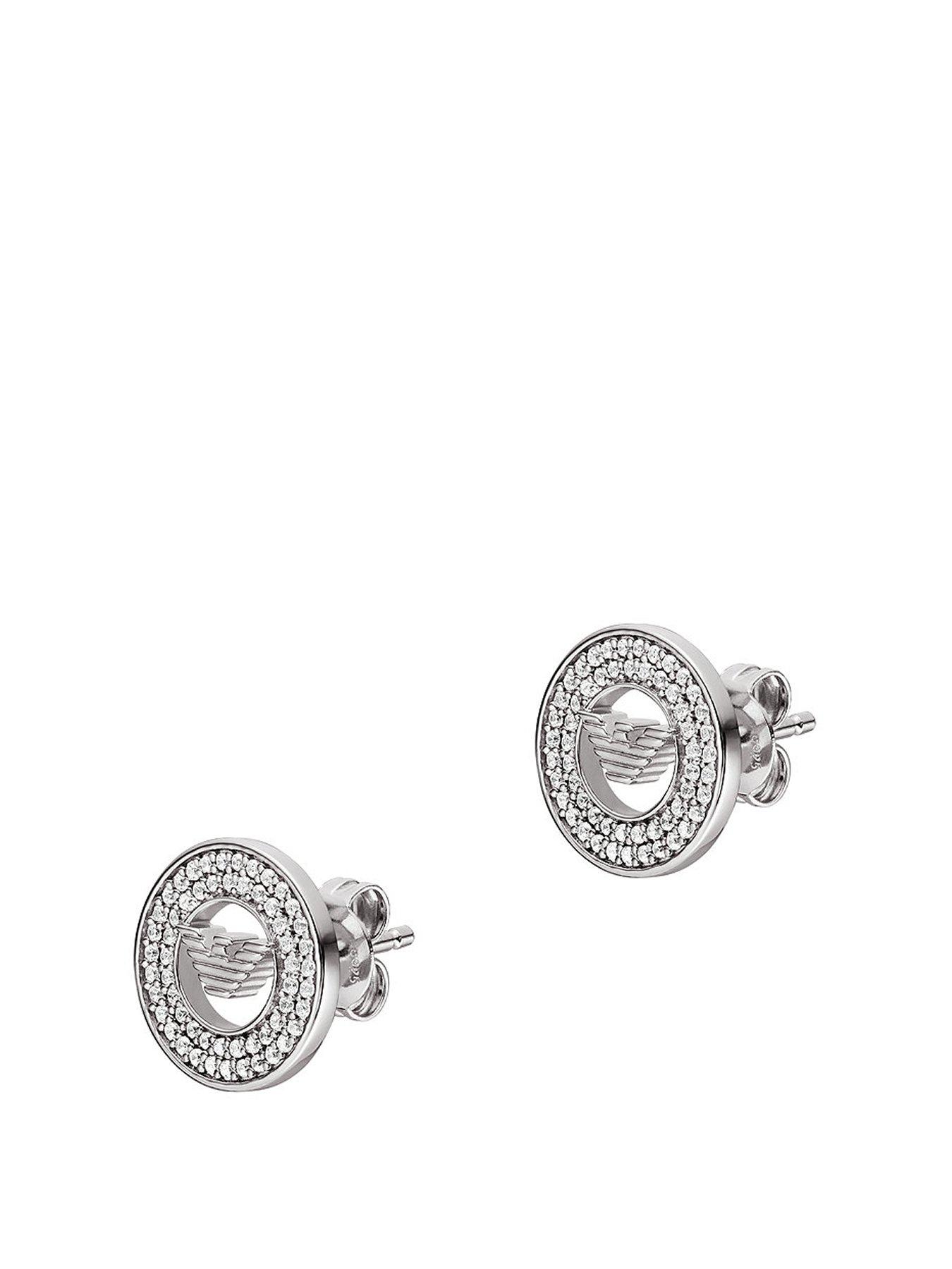 Emporio Armani Sterling Silver Stud Earrings very