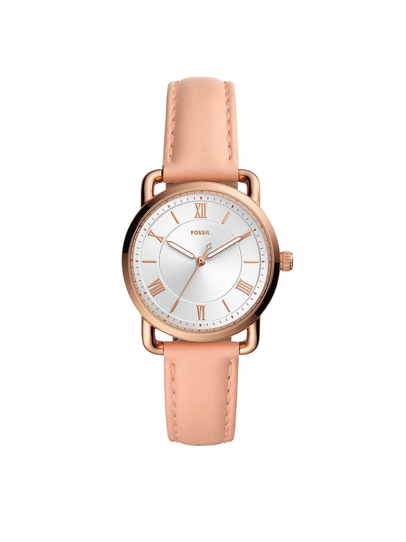 Product photograph of Fossil Copeland Ladies Strap Watch from very.co.uk