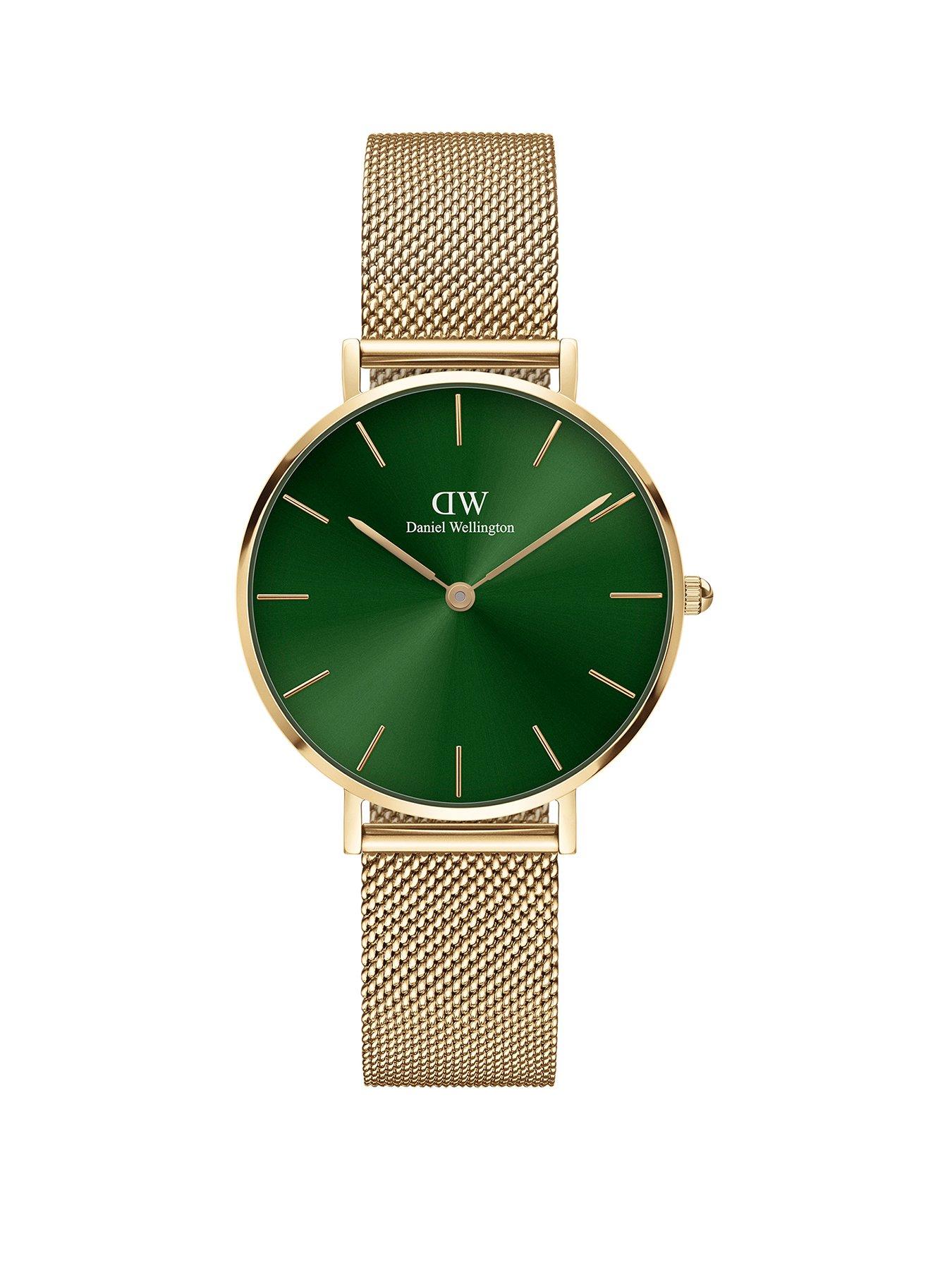 Gold and best sale emerald watch