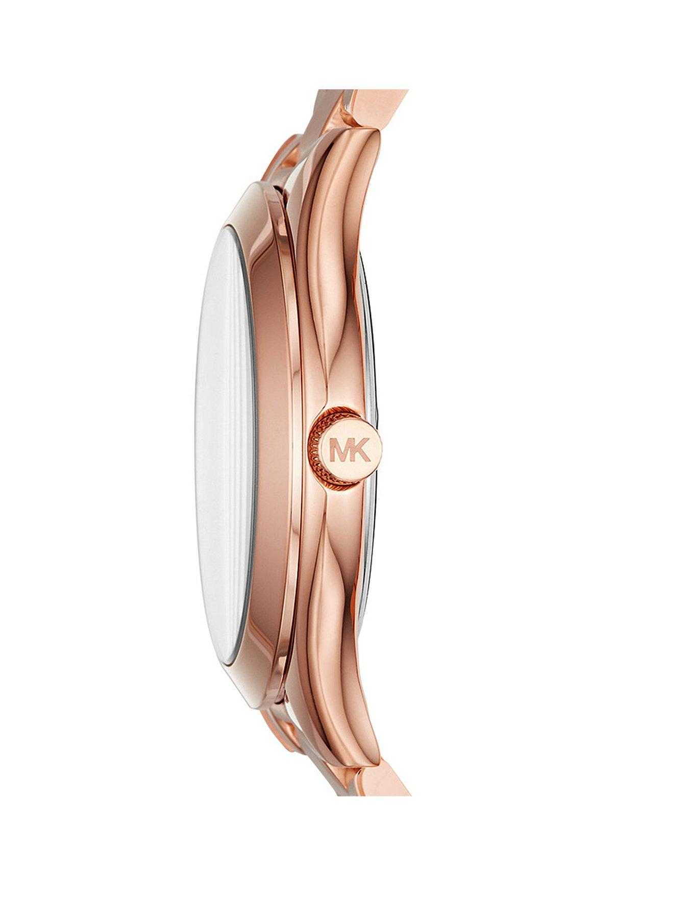 Slim Rose Gold Tone Runway Watch