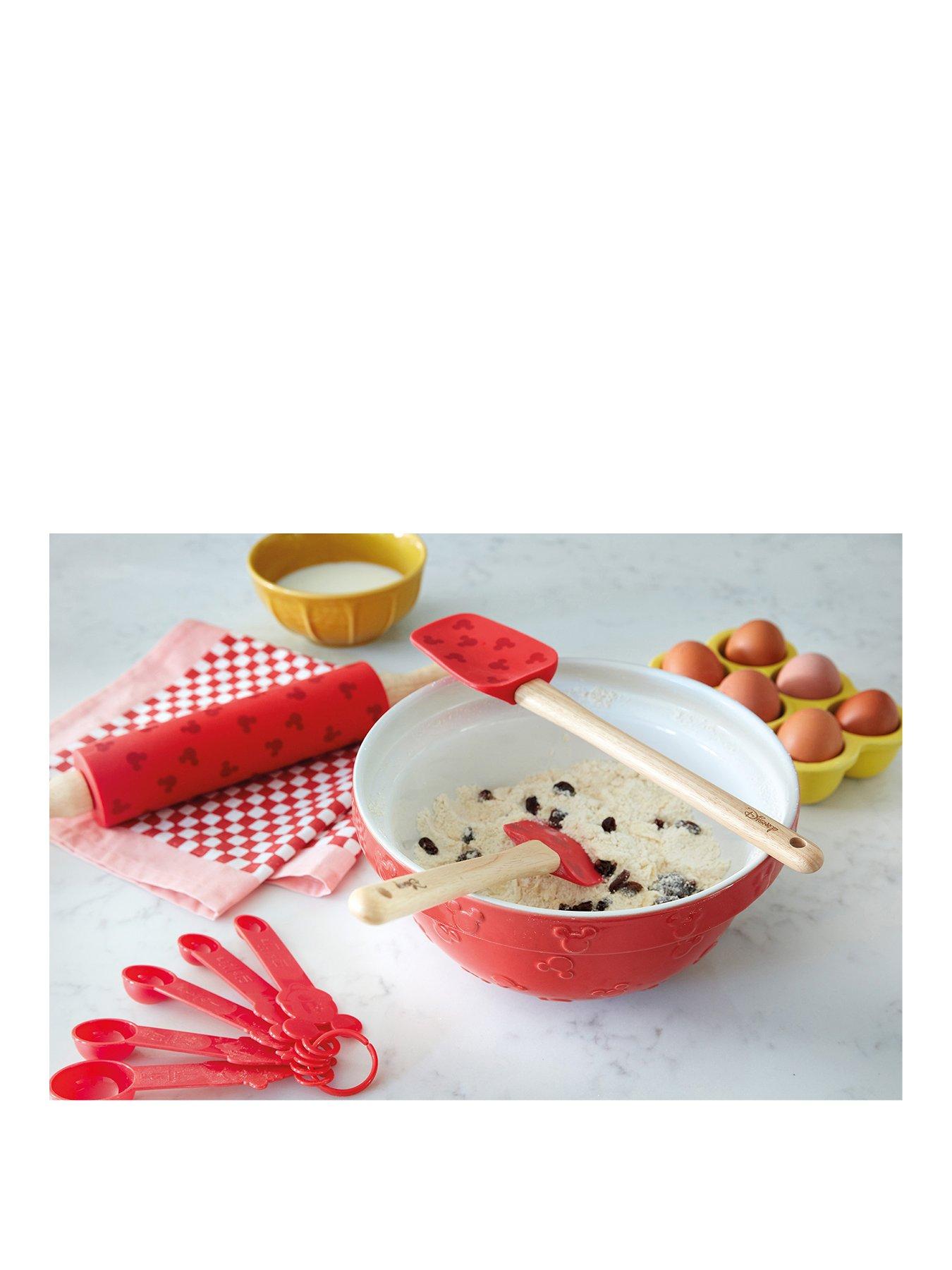 undefined Bake with Mickey Mouse Ceramic Mixing Bowl, Spatula and and Measuring Spoons Set