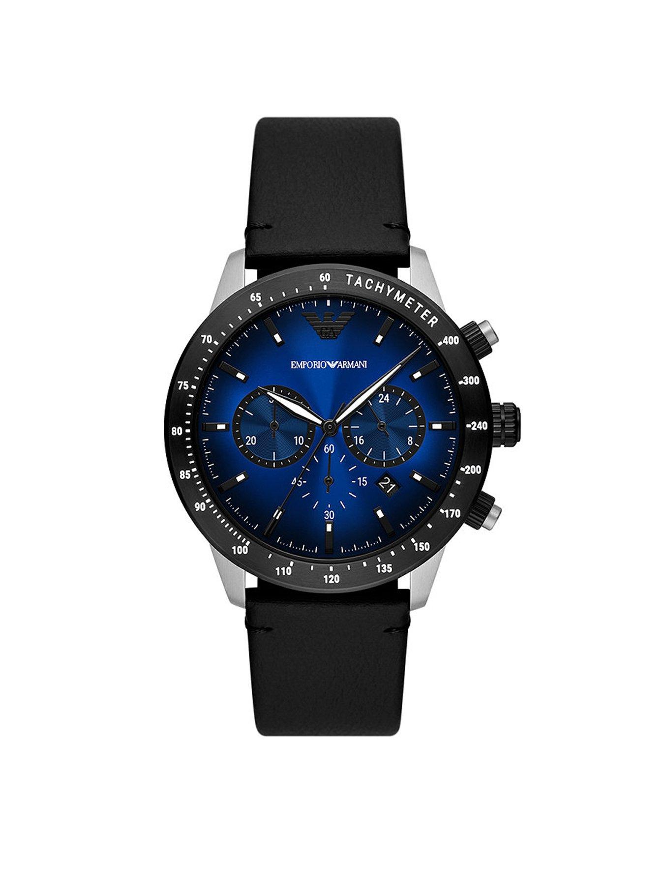 Emporio armani deals blue strap watch